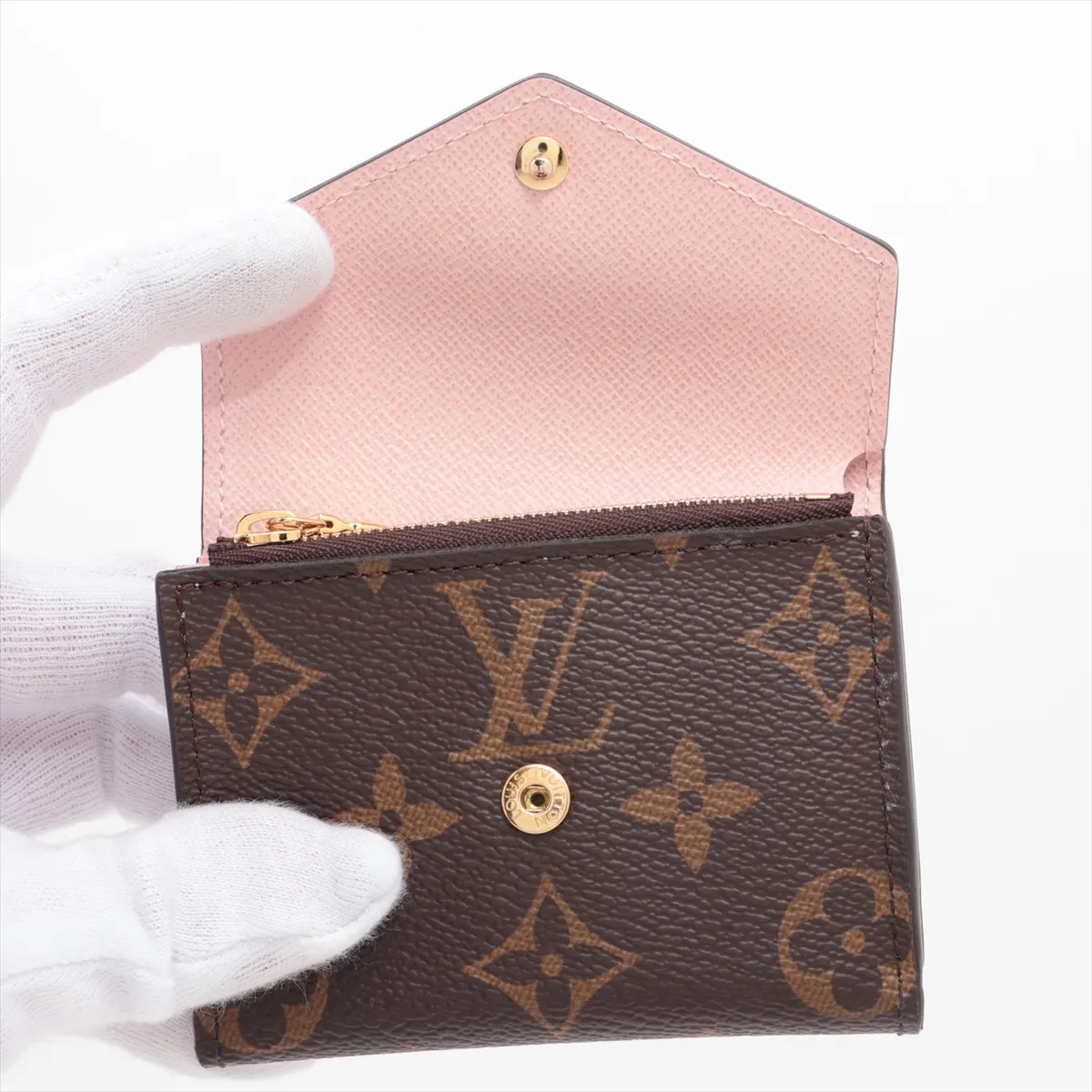 Monogram Portefeuille Zoe M62933 Rose Ballerine Compact Wallet — view 3