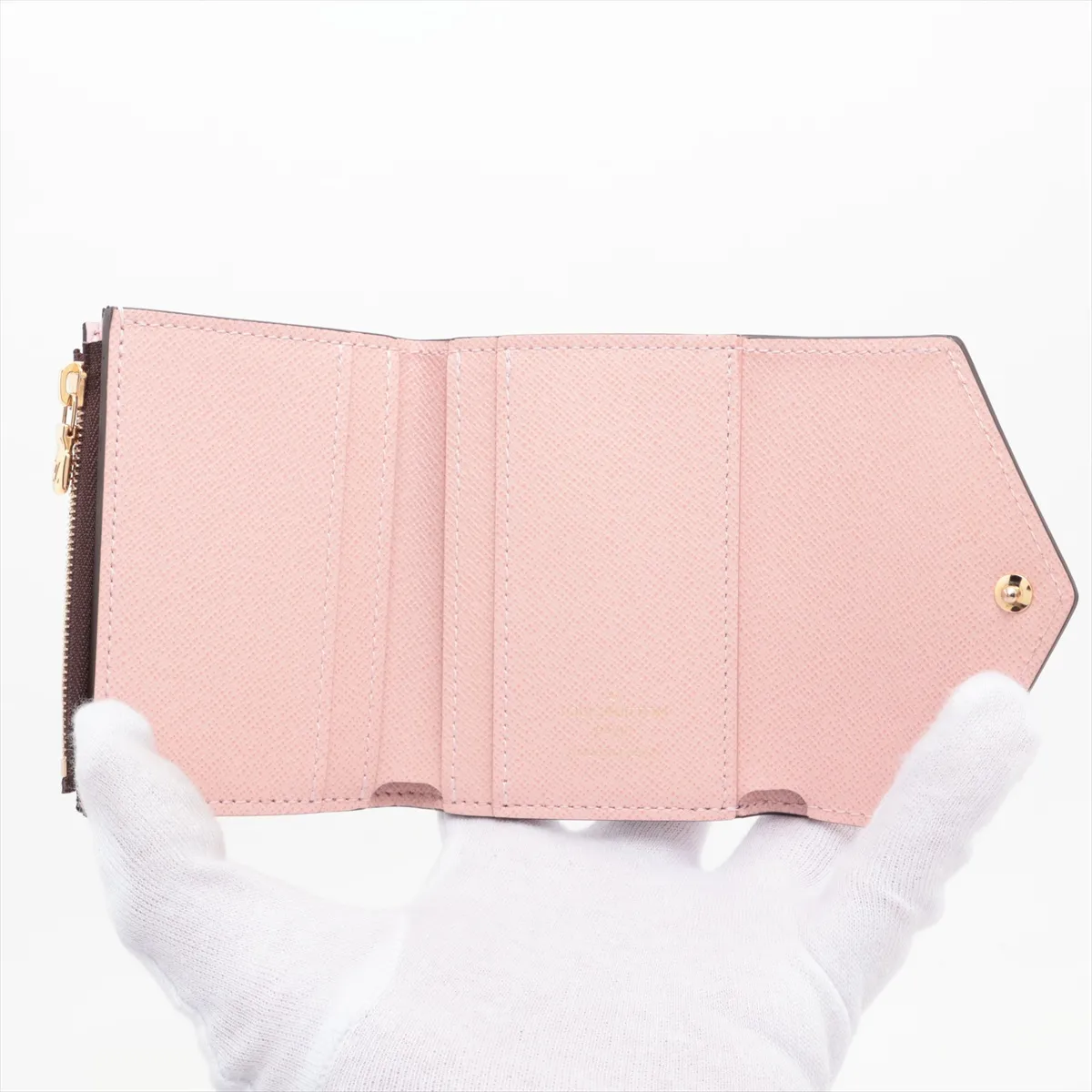 Monogram Portefeuille Zoe M62933 Rose Ballerine Compact Wallet — view 4