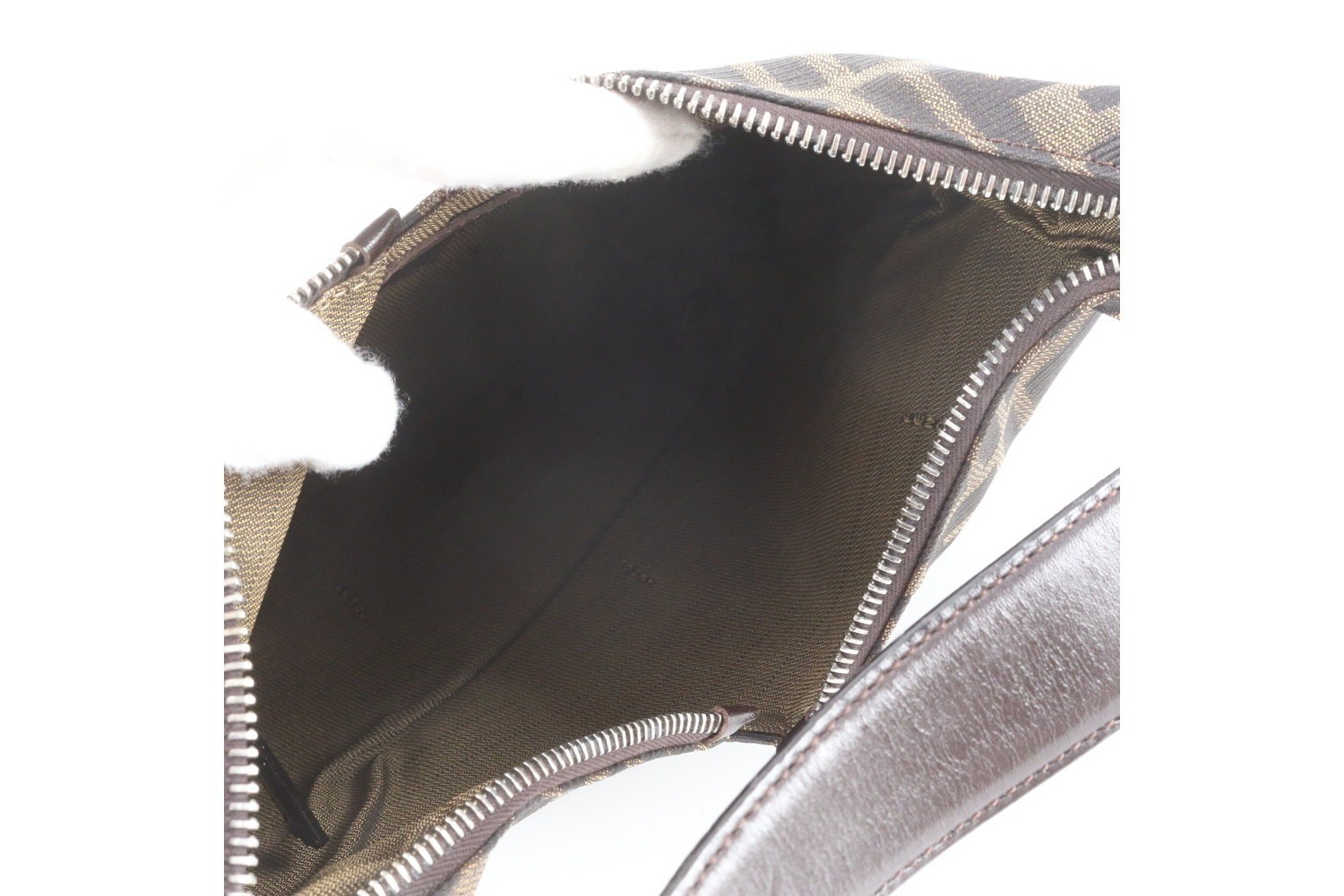 Zucca Leather Canvas Shoulder Bag — view 7