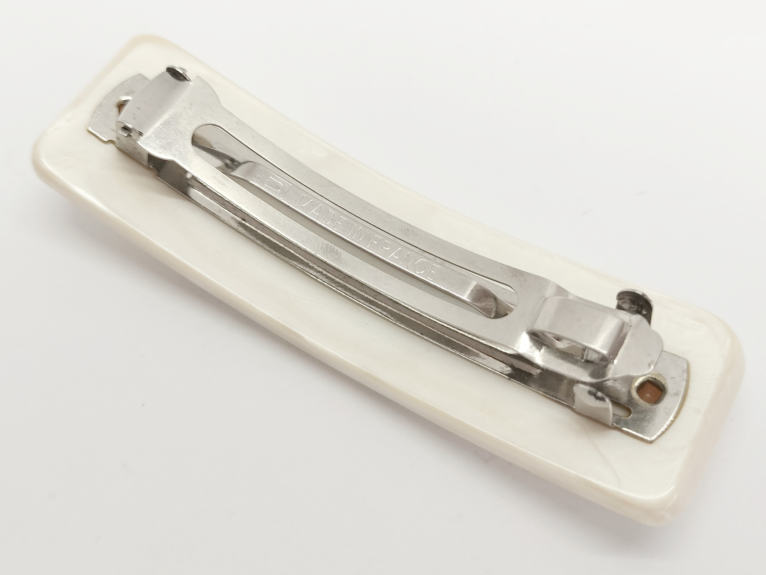 Logo plate barrette — view 2