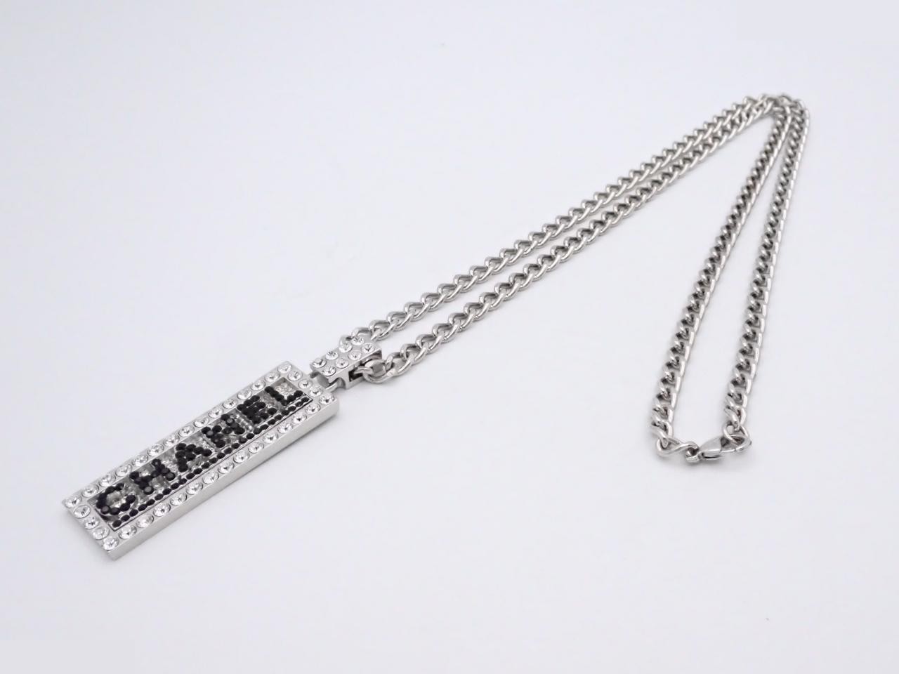 Necklace with markings; chain approximately 70cm long. — view 3