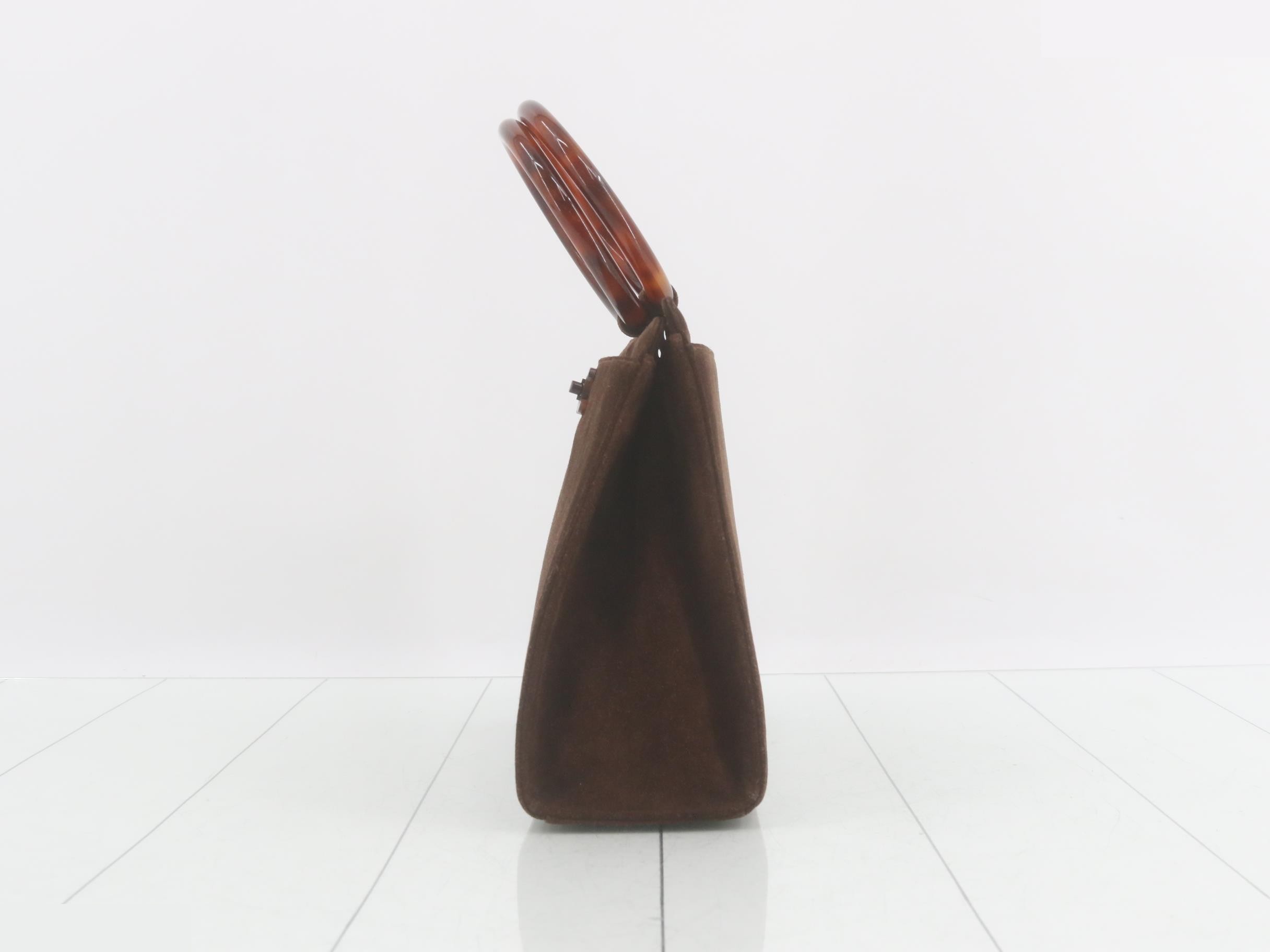 Tortoiseshell suede handbag — view 3