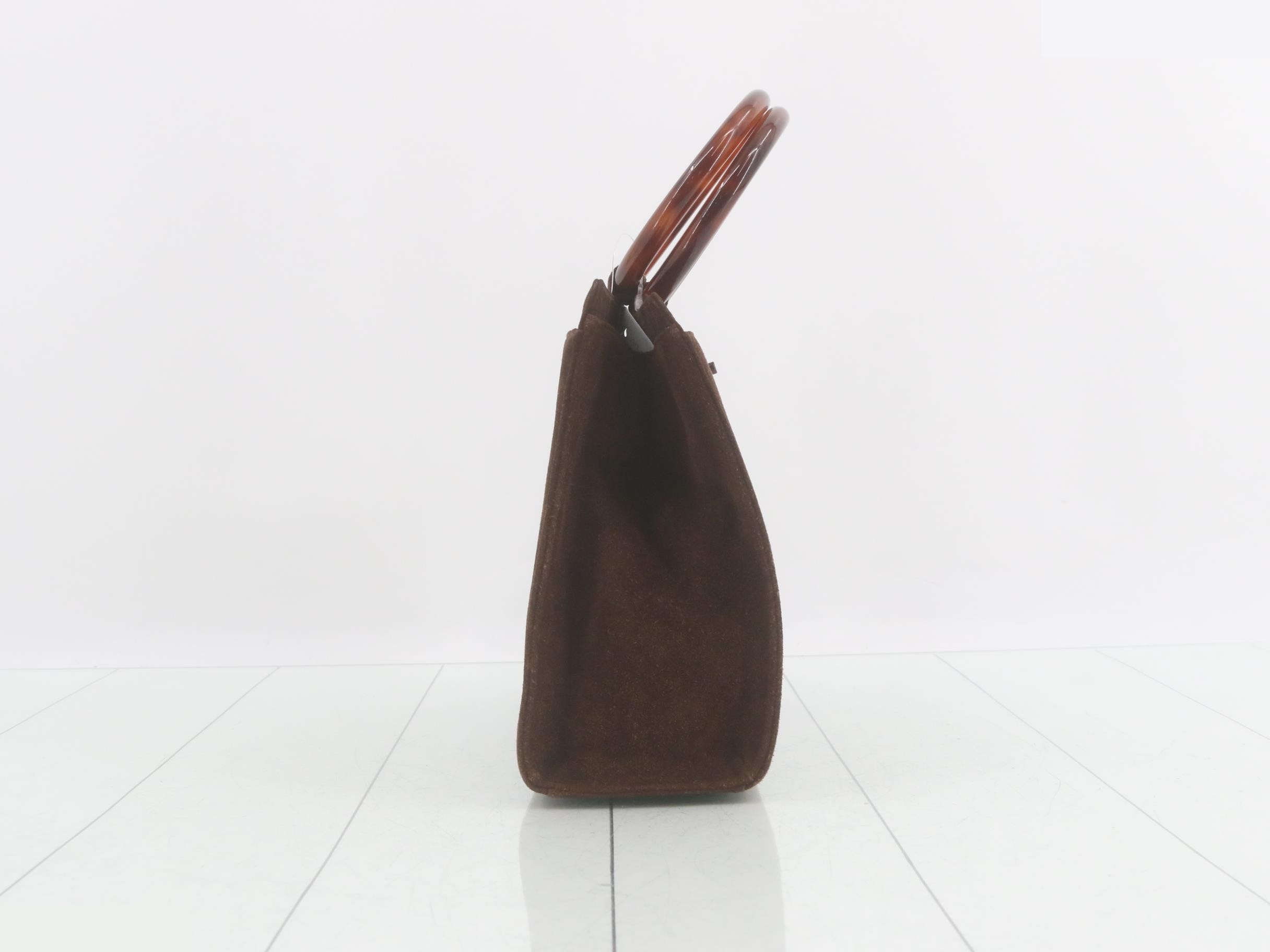 Tortoiseshell suede handbag — view 4