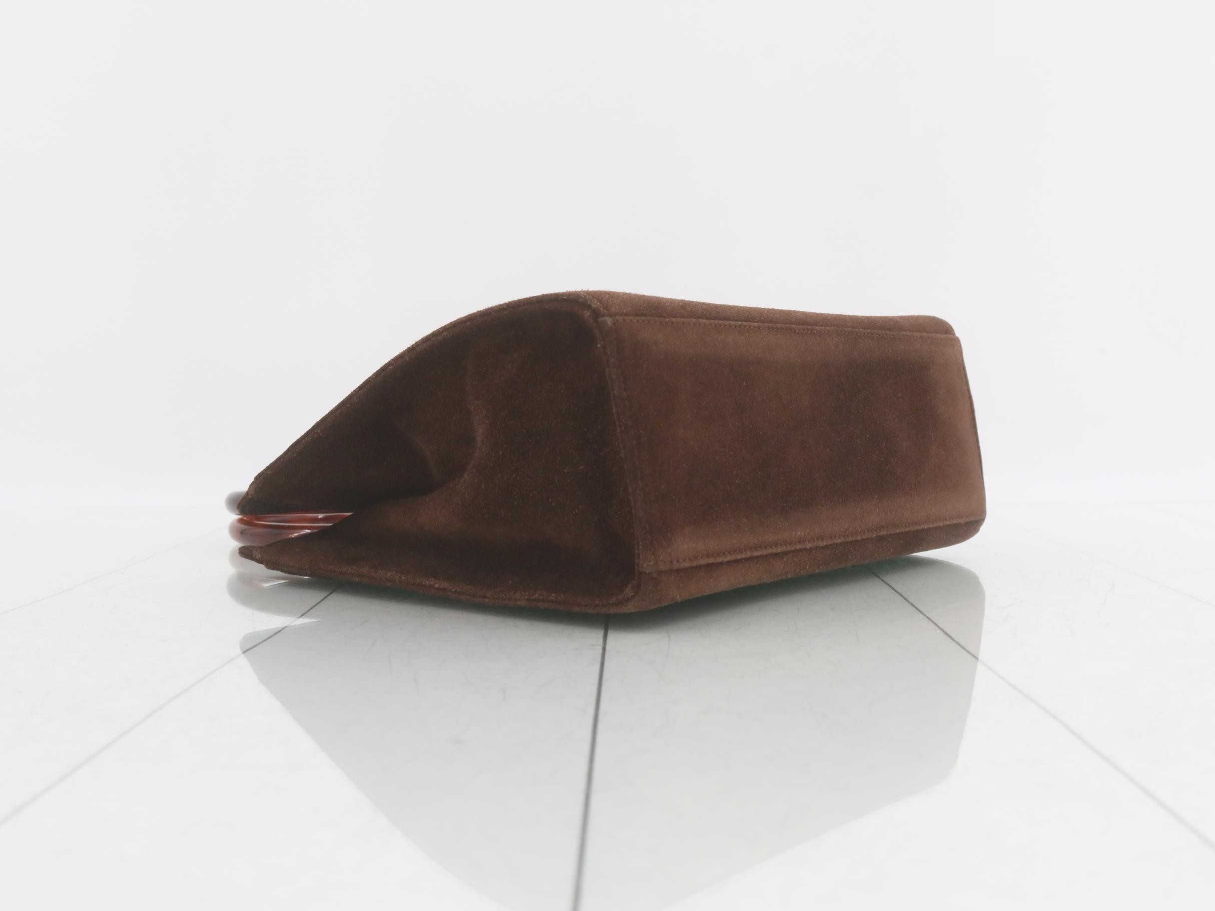 Tortoiseshell suede handbag — view 5
