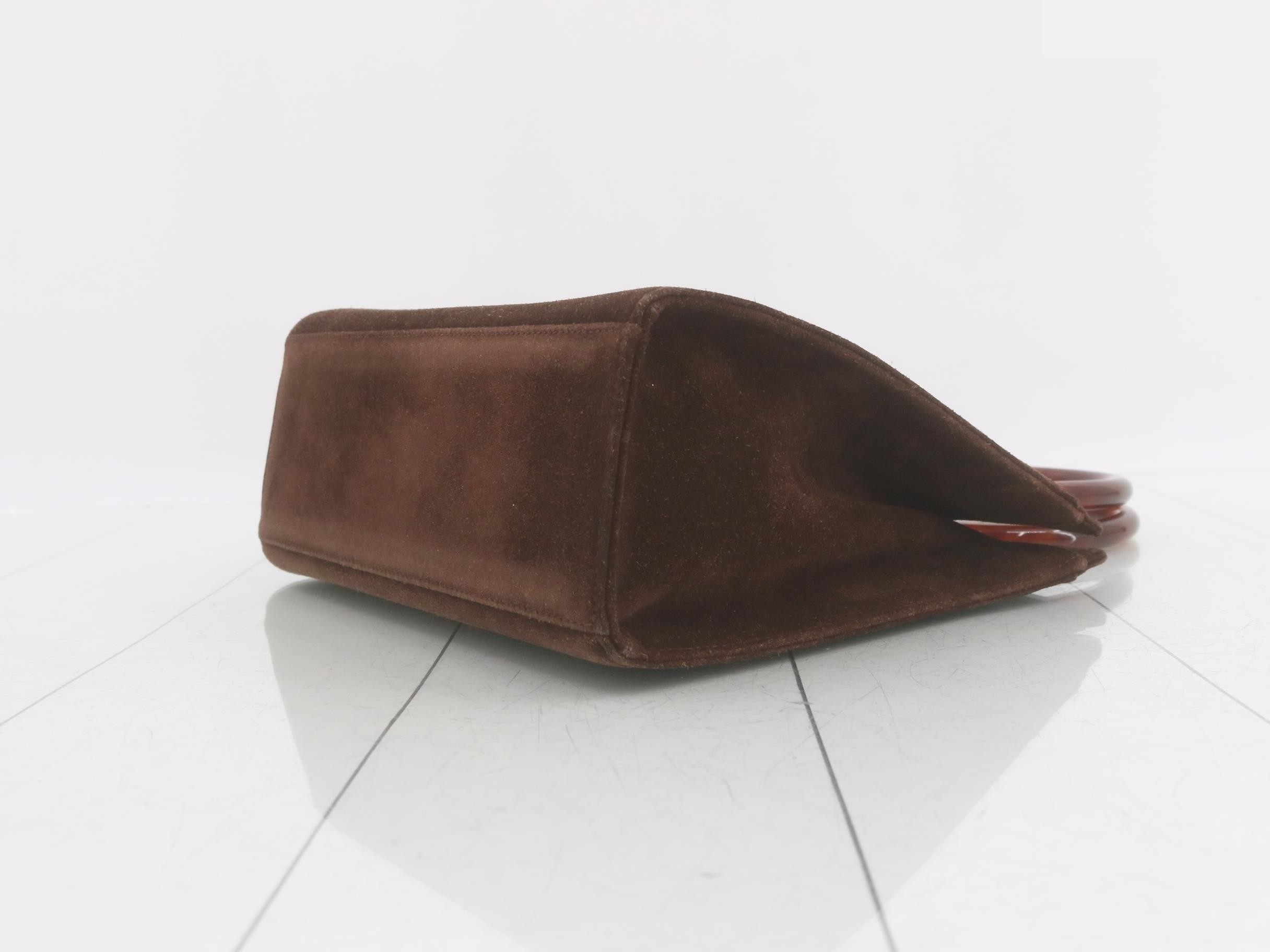 Tortoiseshell suede handbag — view 6