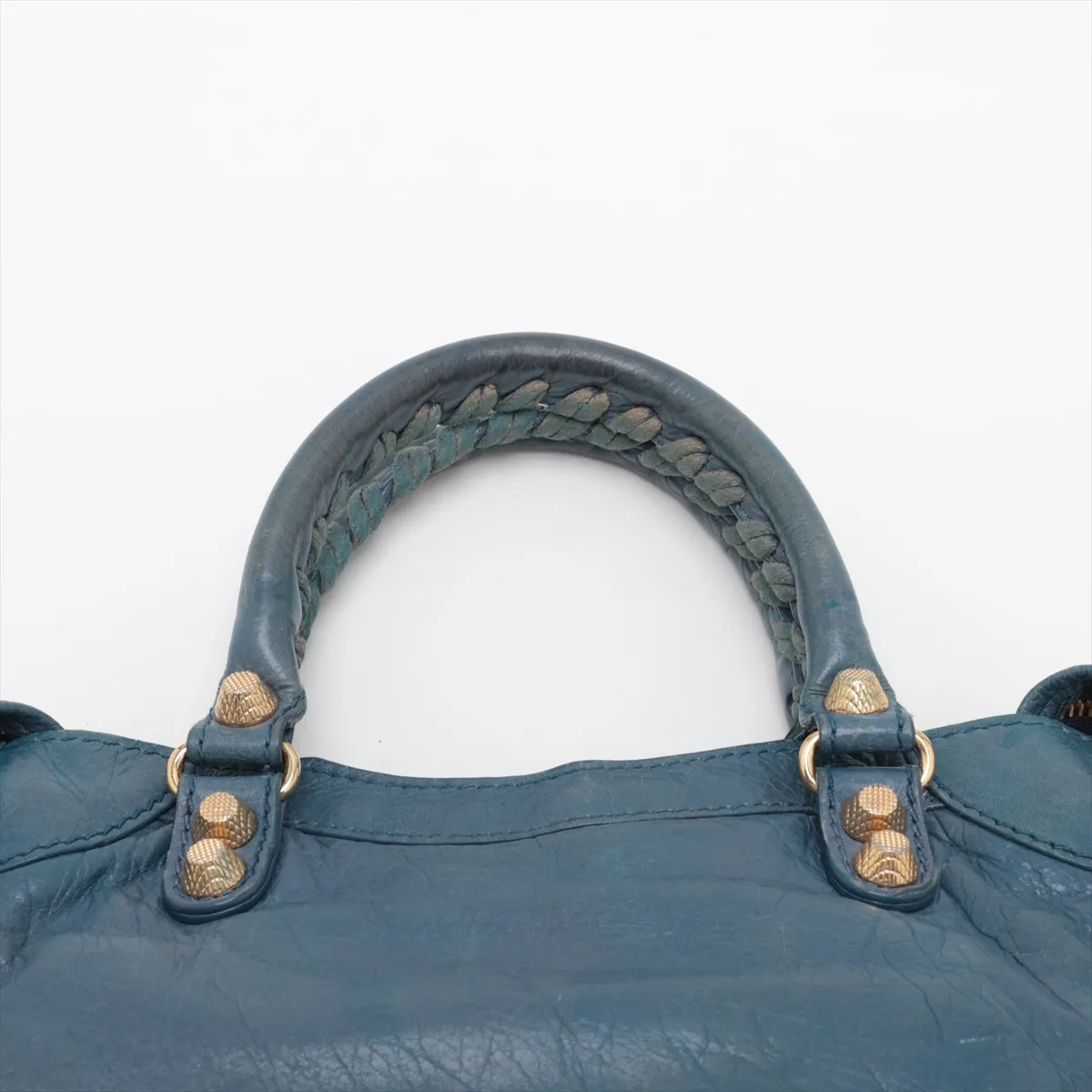 Giant Mini City 309544 Leather 2-Way Handbag, Blue, with Mirror — view 6