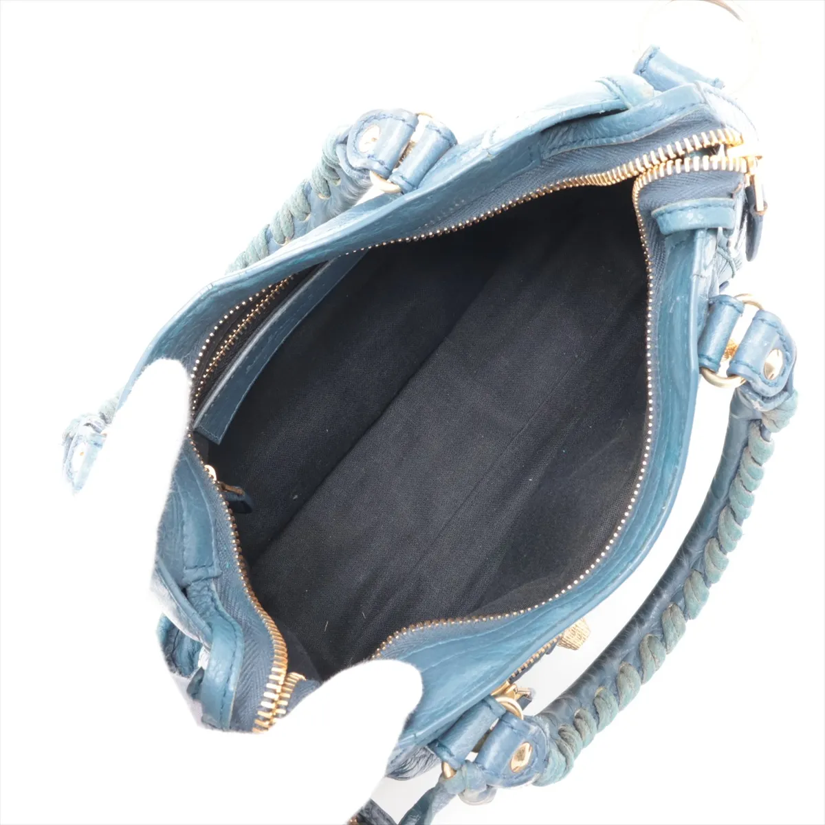 Giant Mini City 309544 Leather 2-Way Handbag, Blue, with Mirror — view 8