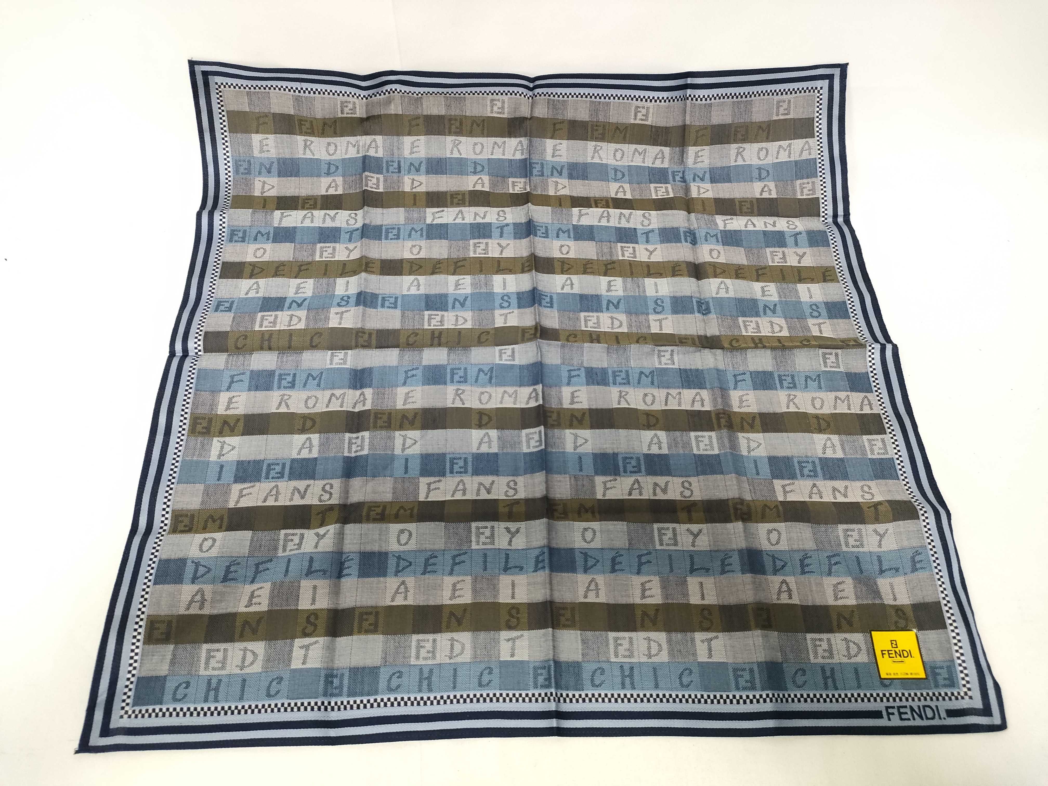 (Fendi) Unused, with seal, handkerchief/scarf, FF blue, other accessories.