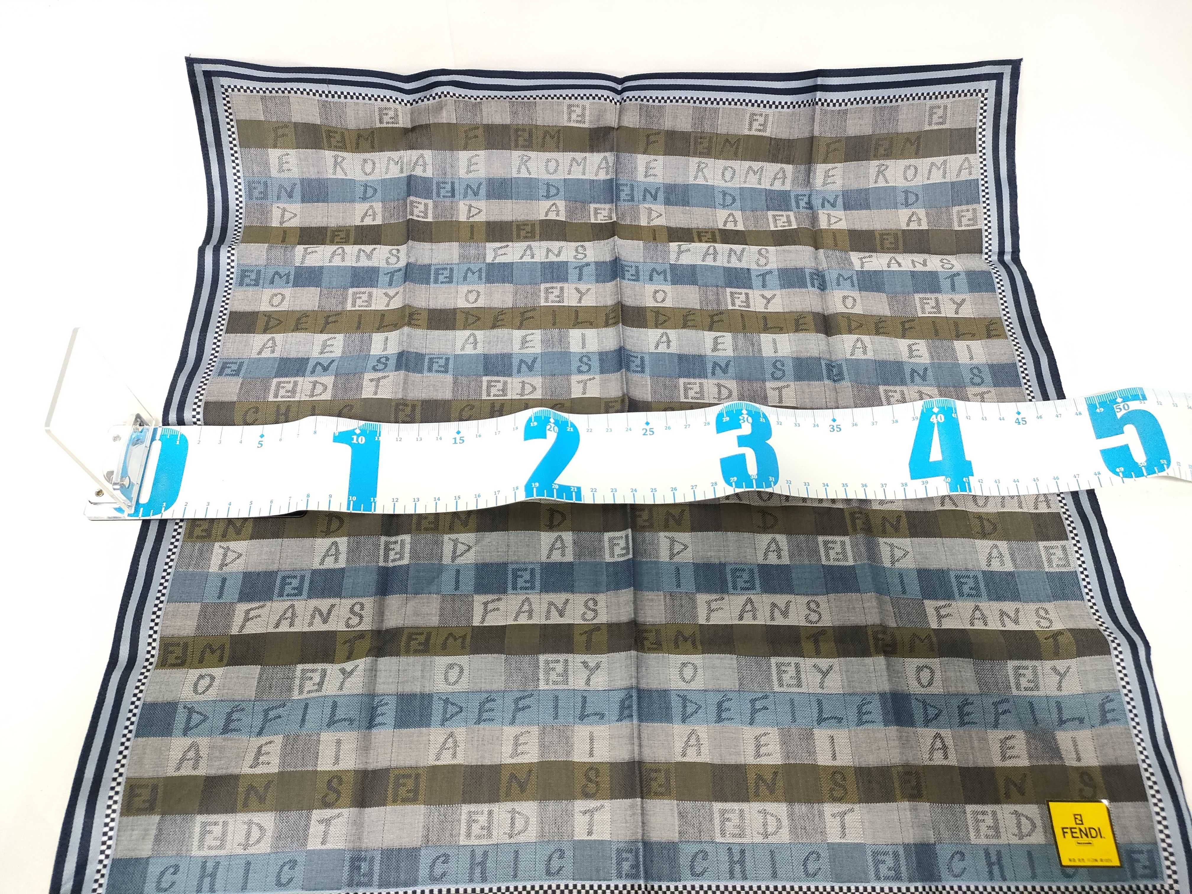 (Fendi) Unused, with seal, handkerchief/scarf, FF blue, other accessories. — view 2