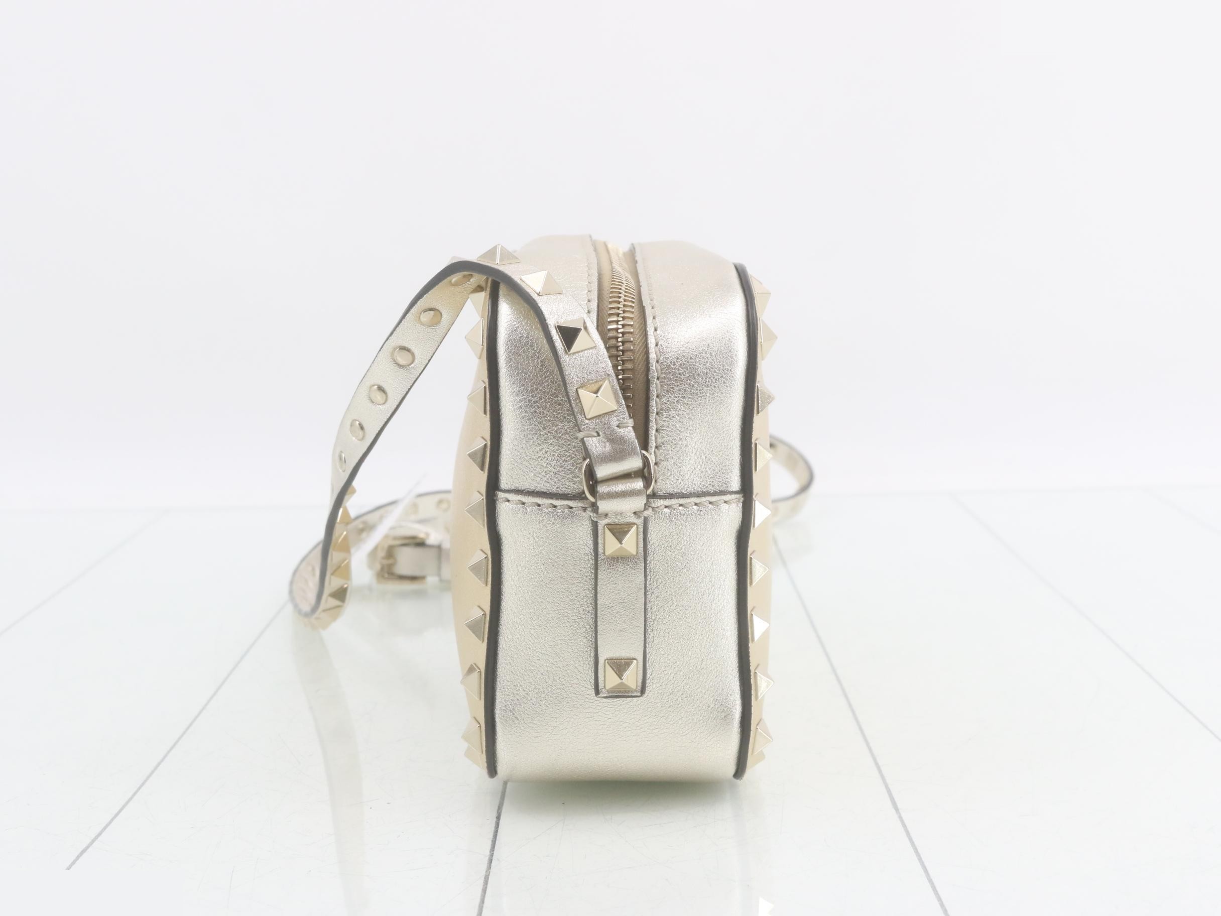 Leather studded shoulder bag — view 3