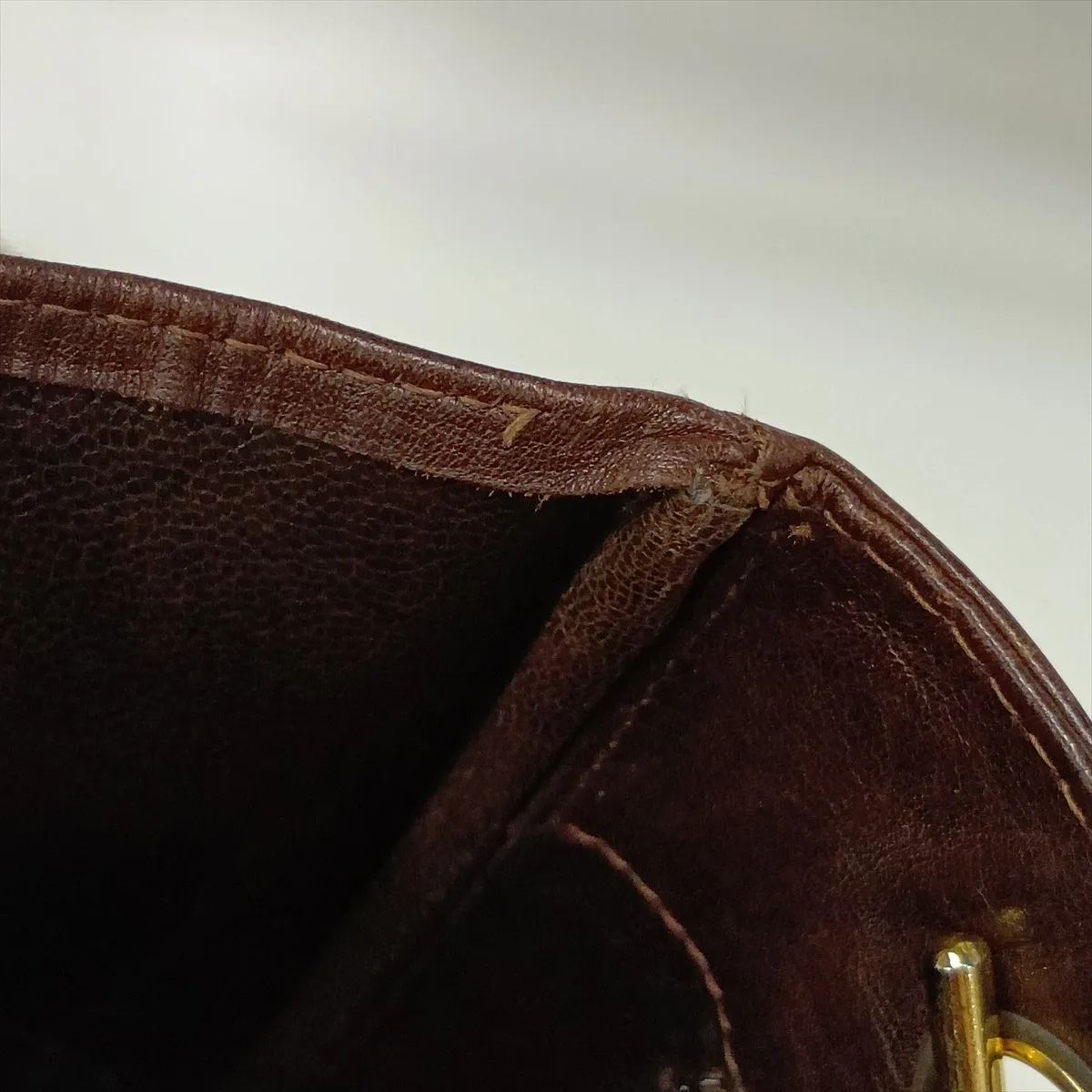 Matelassé Lambskin Chain Shoulder Bag, Brown with Gold Hardware, 165844 (Serial Number 0) — view 14