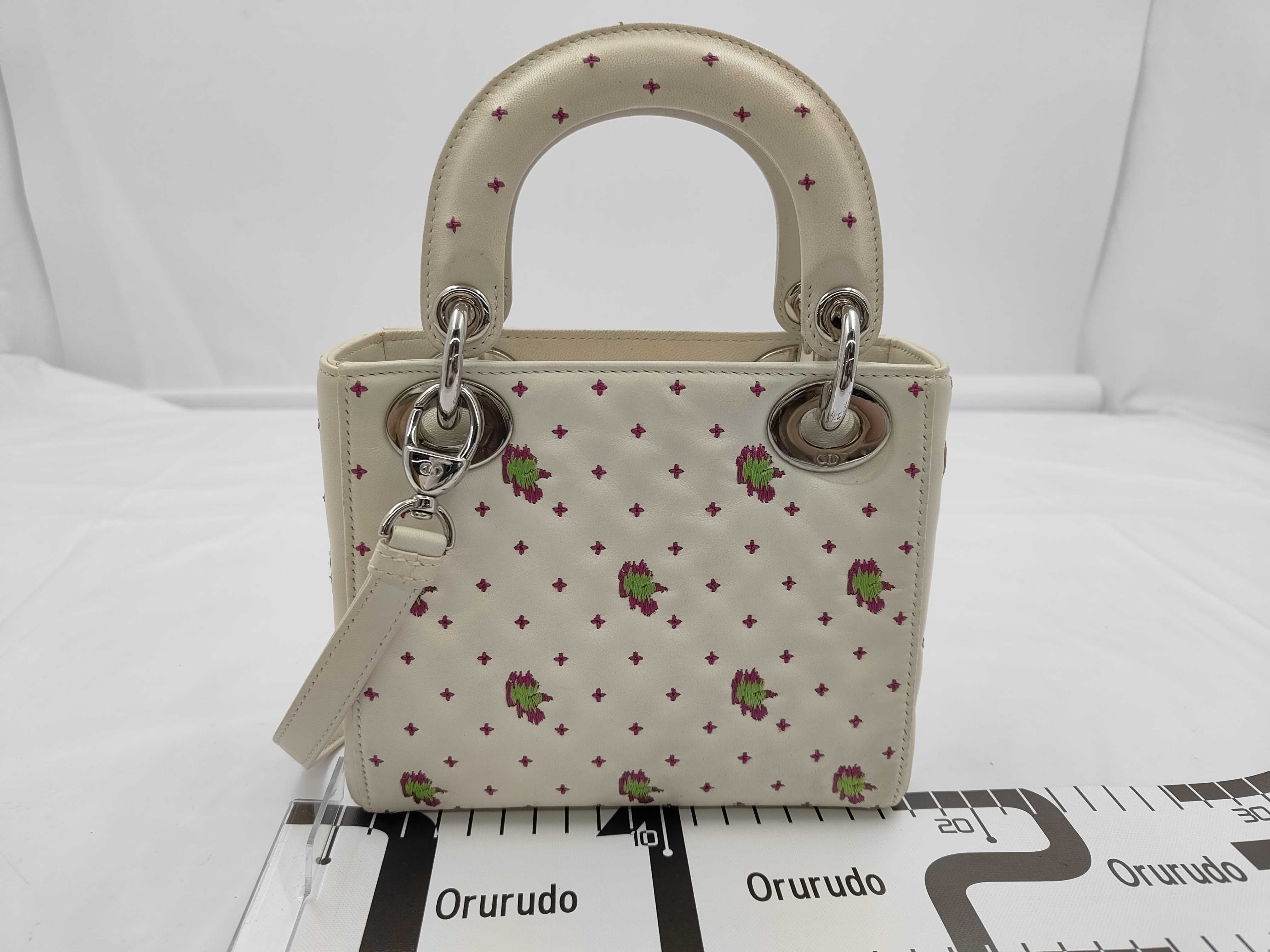 Lady Dior Embroidered Leather 2-Way Shoulder/Handbag — view 2