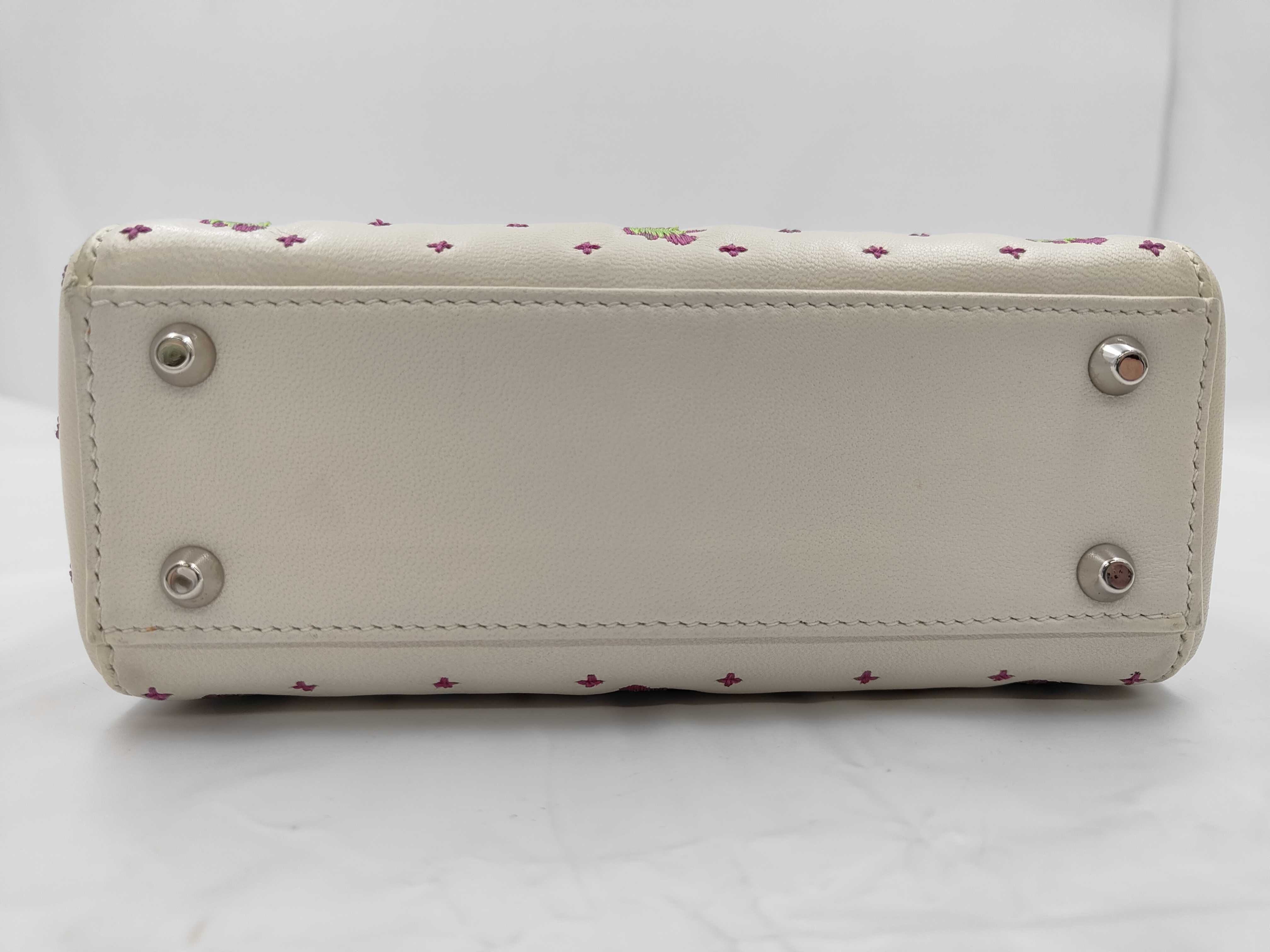 Lady Dior Embroidered Leather 2-Way Shoulder/Handbag — view 7