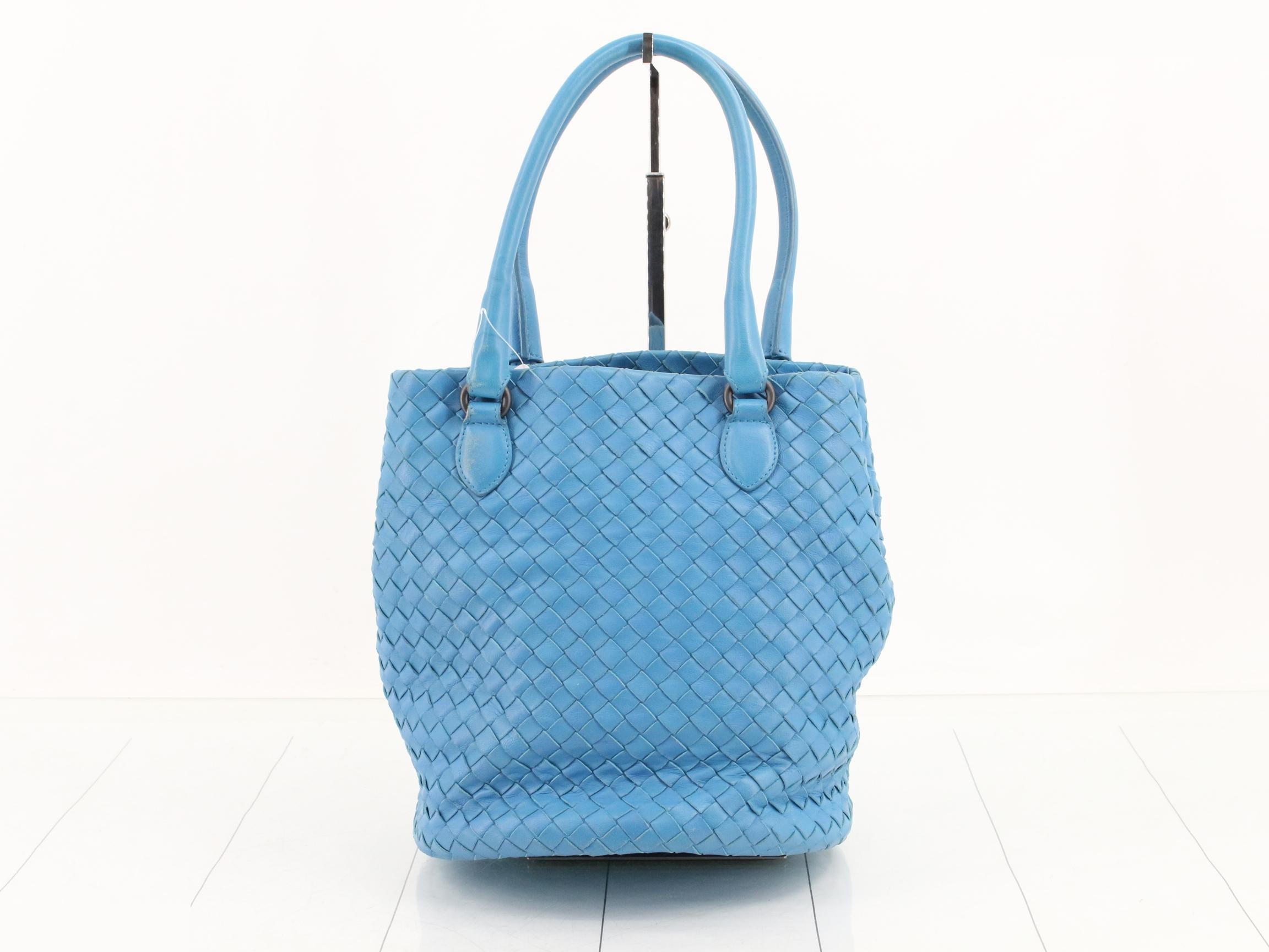 Intrecciato Bucket Tote Bag — view 2