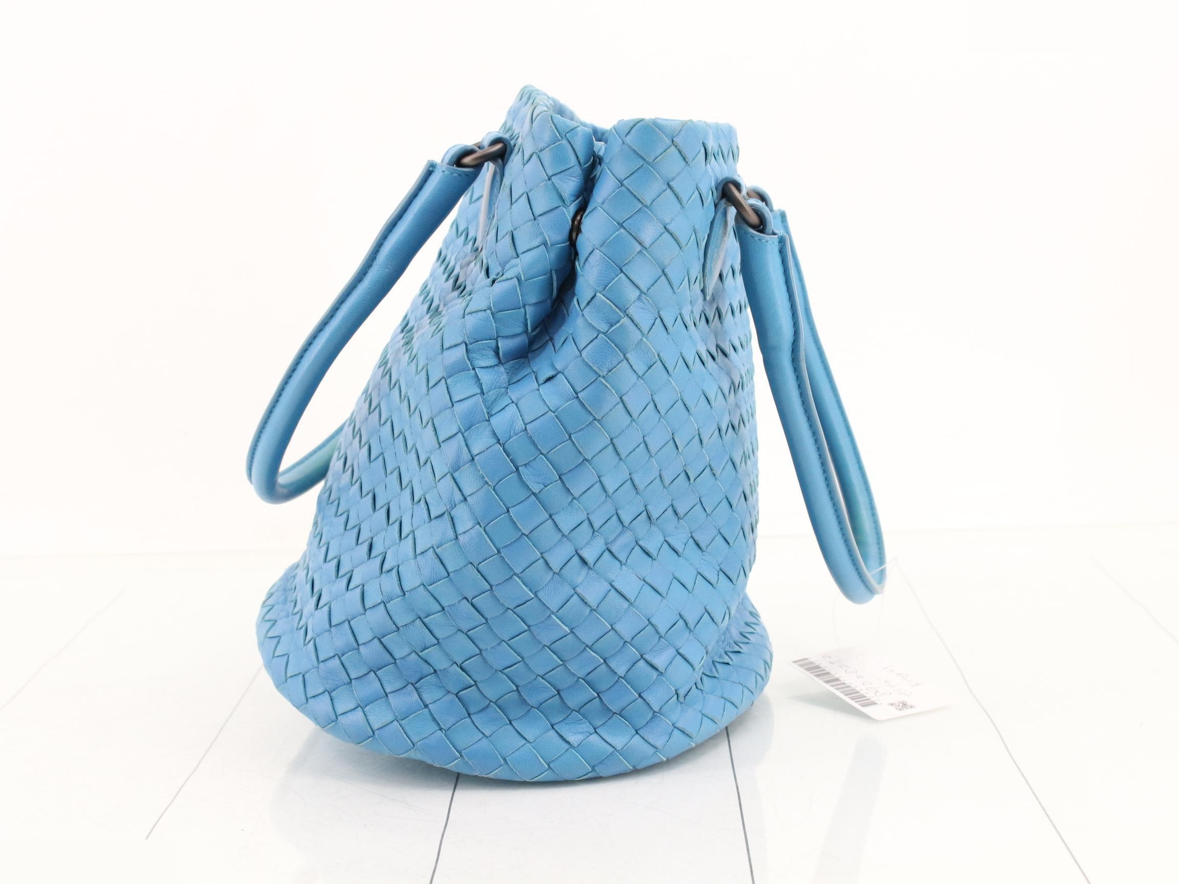 Intrecciato Bucket Tote Bag — view 3