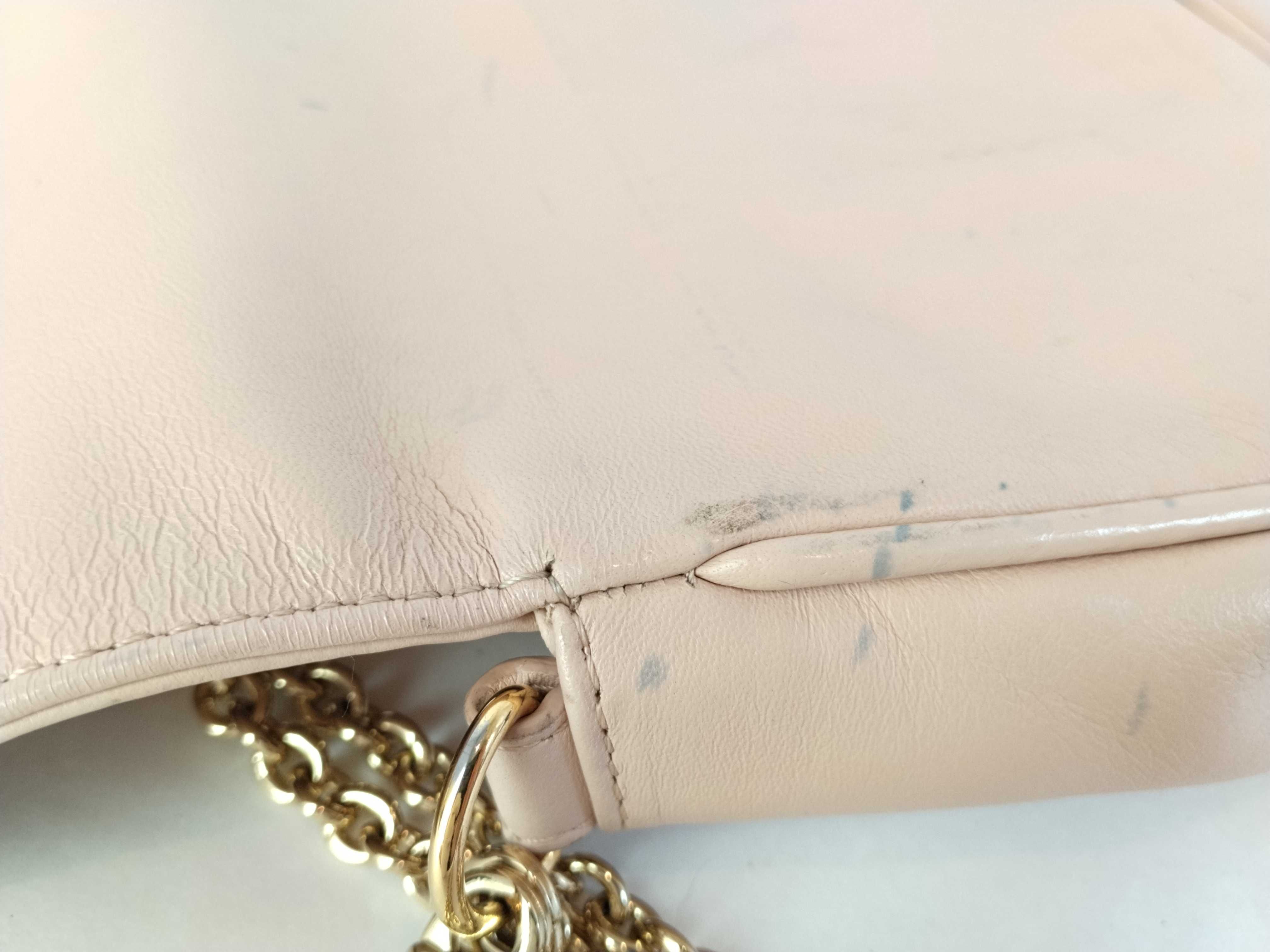 Leather Chain Shoulder Bag, Pink, 8M0276 (Shoulder Bag) — view 12