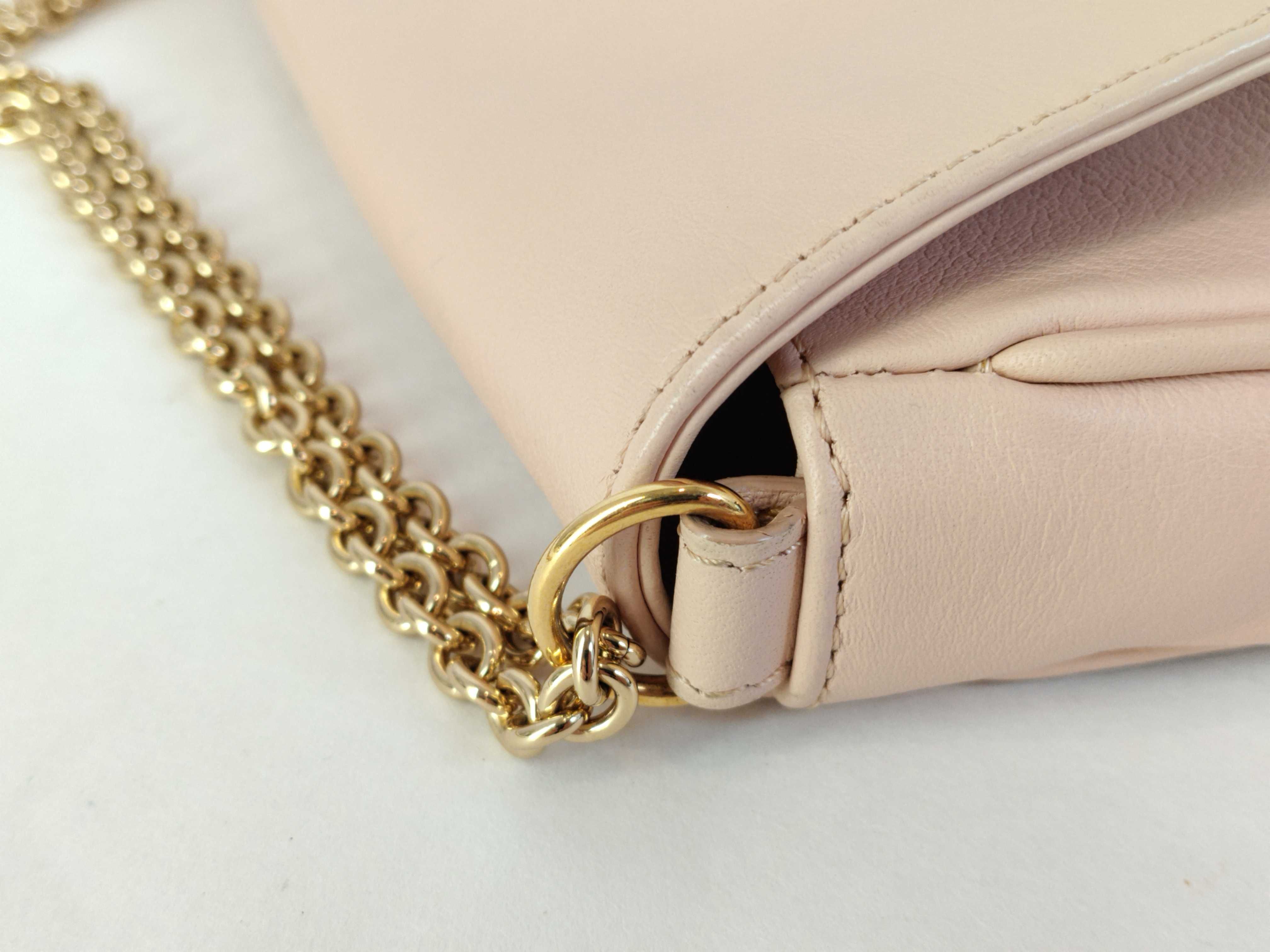 Leather Chain Shoulder Bag, Pink, 8M0276 (Shoulder Bag) — view 5