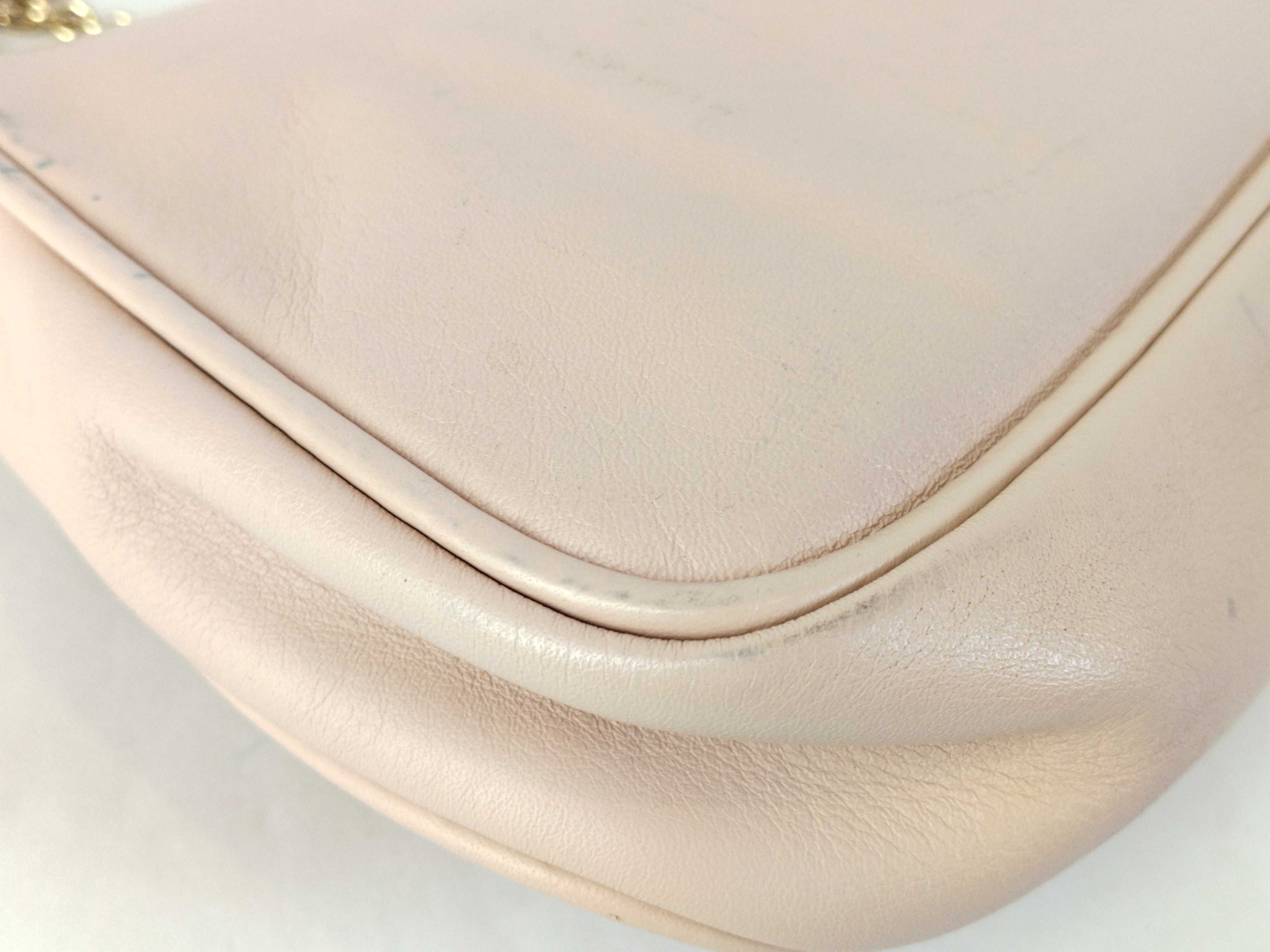 Leather Chain Shoulder Bag, Pink, 8M0276 (Shoulder Bag) — view 6