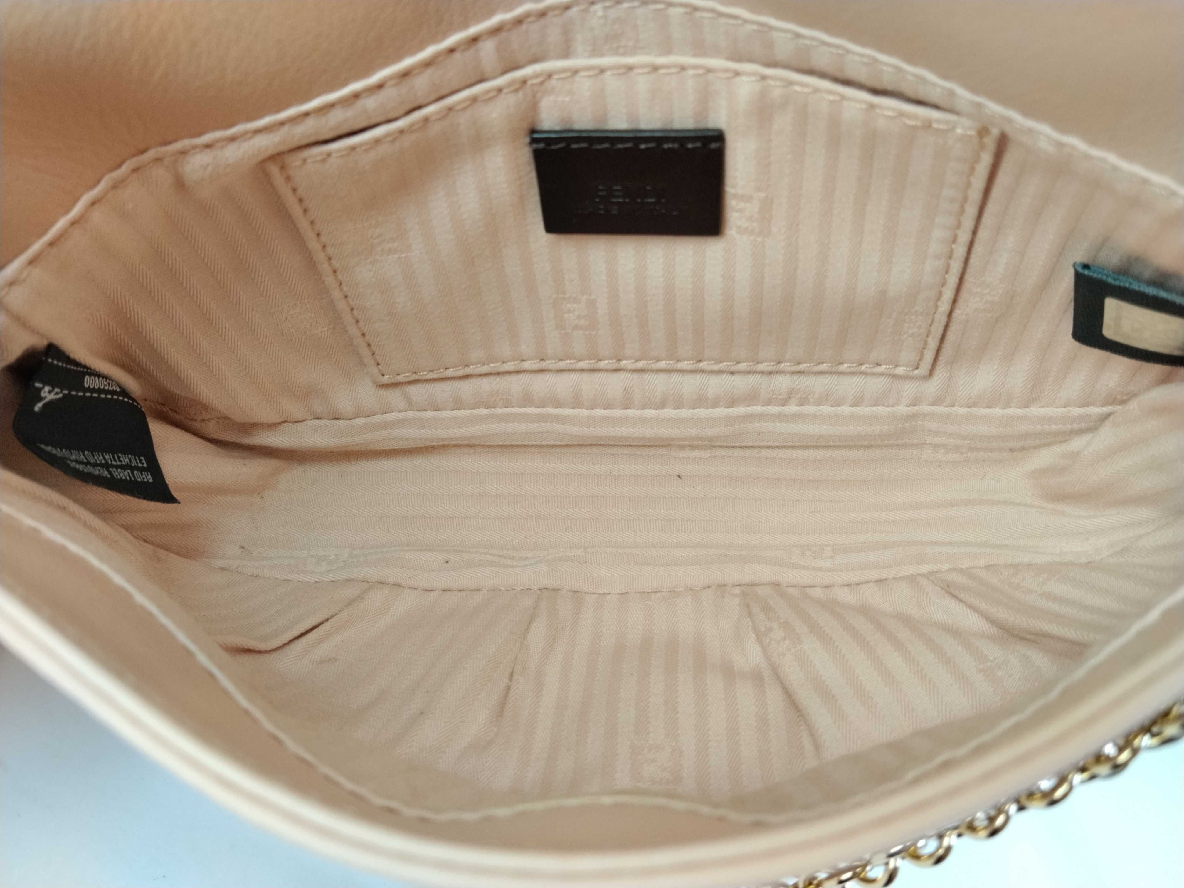 Leather Chain Shoulder Bag, Pink, 8M0276 (Shoulder Bag) — view 9