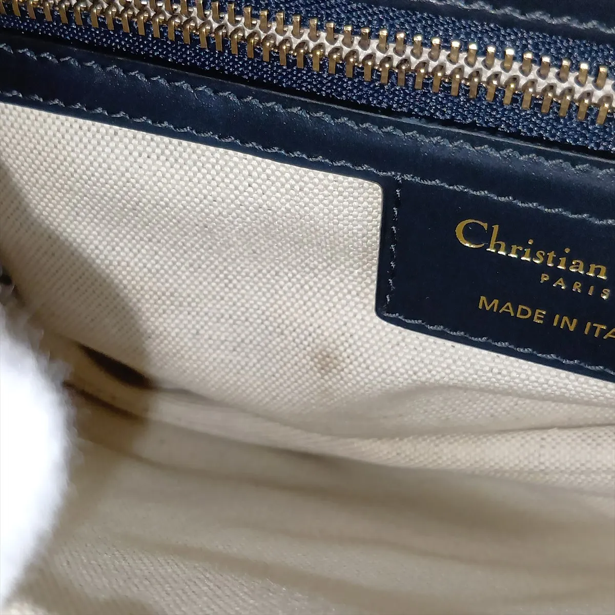 Oblique Saddle Bag, Canvas x Leather, 2-Way Shoulder Bag, Navy — view 15