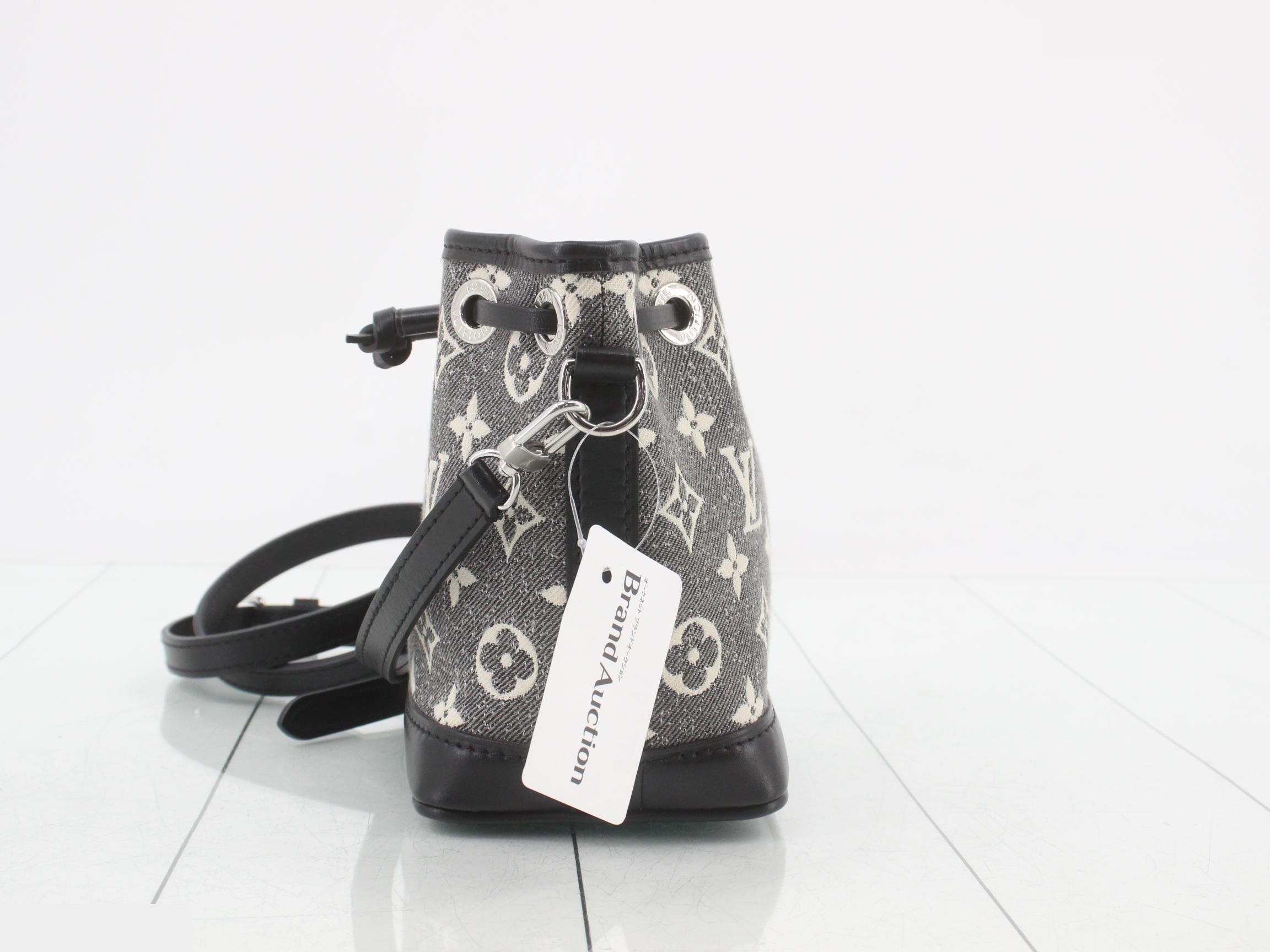 Monogram Jacquard Denim Nano Noe Shoulder Bag — view 3
