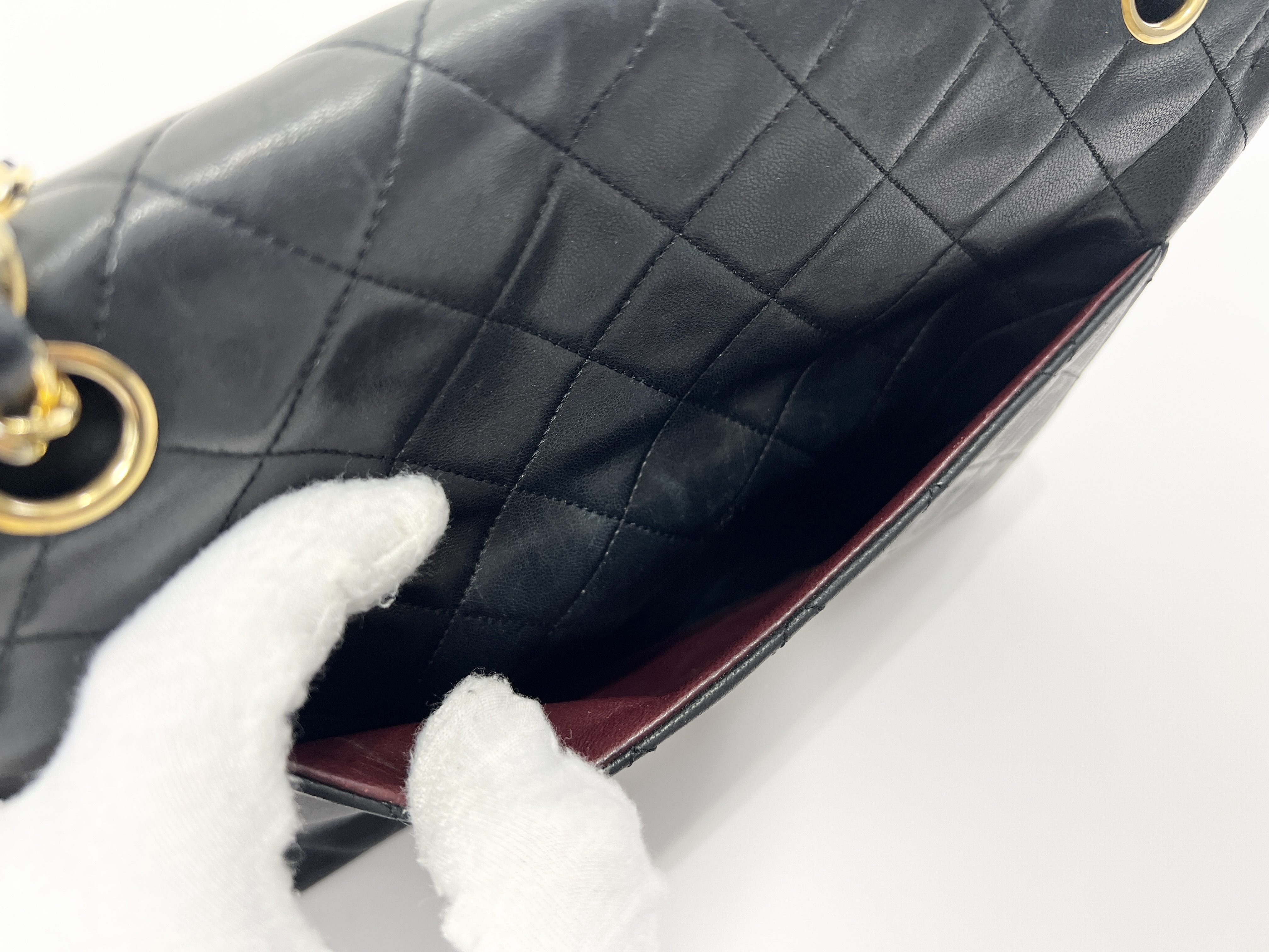 Matelassé 25 Double Flap Shoulder Bag with Coco Mark, Turnlock Closure, Lambskin Leather Chain, Double Chain, Series 1 — view 14