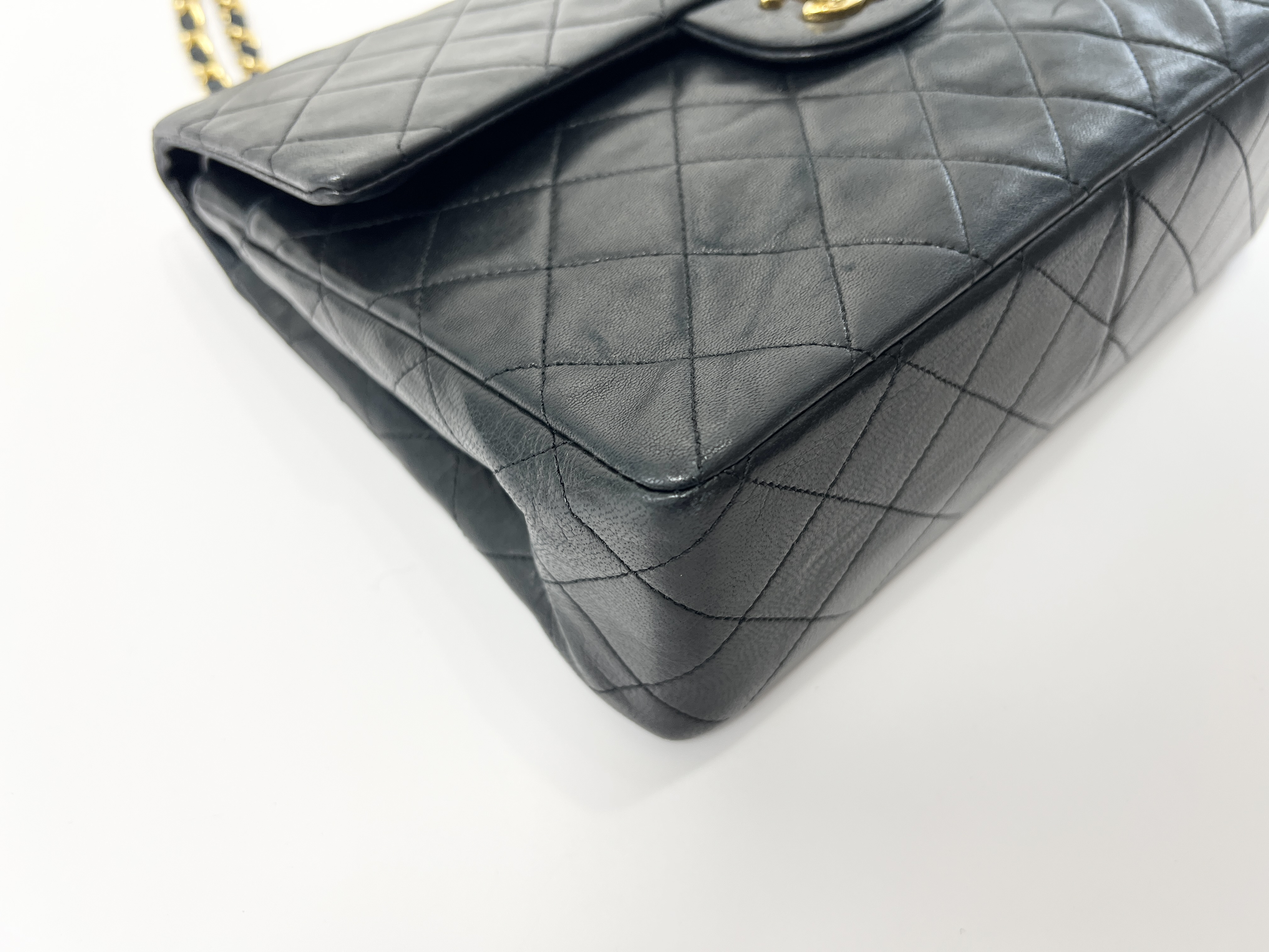 Matelassé 25 Double Flap Shoulder Bag with Coco Mark, Turnlock Closure, Lambskin Leather Chain, Double Chain, Series 1 — view 15