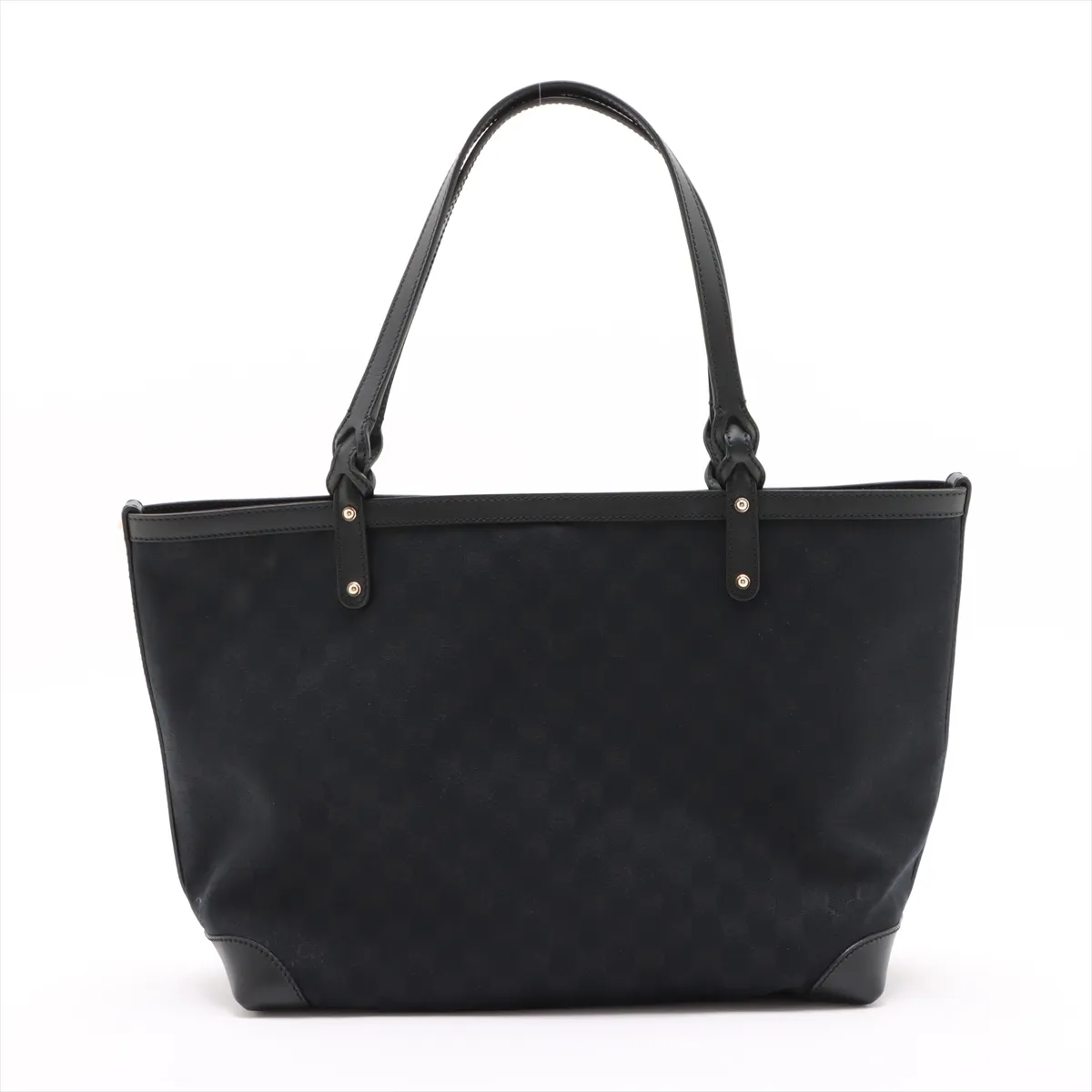GG Canvas x Leather Tote Bag Black 247209 — view 2