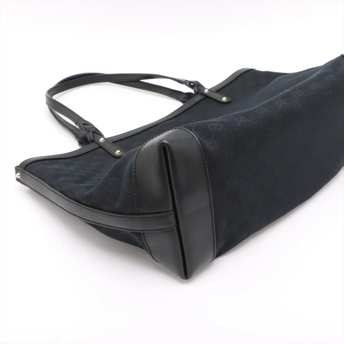 GG Canvas x Leather Tote Bag Black 247209 — view 4