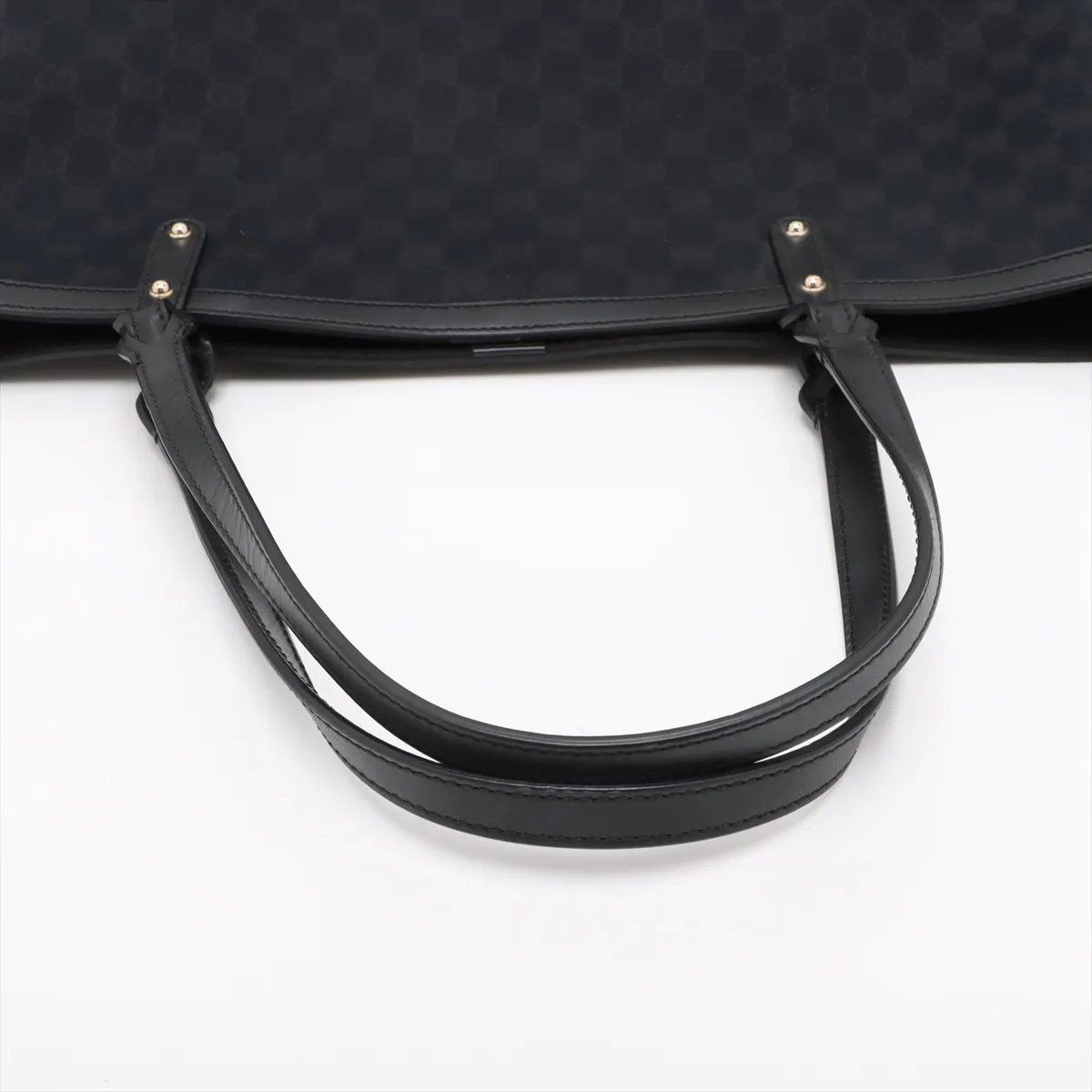 GG Canvas x Leather Tote Bag Black 247209 — view 5