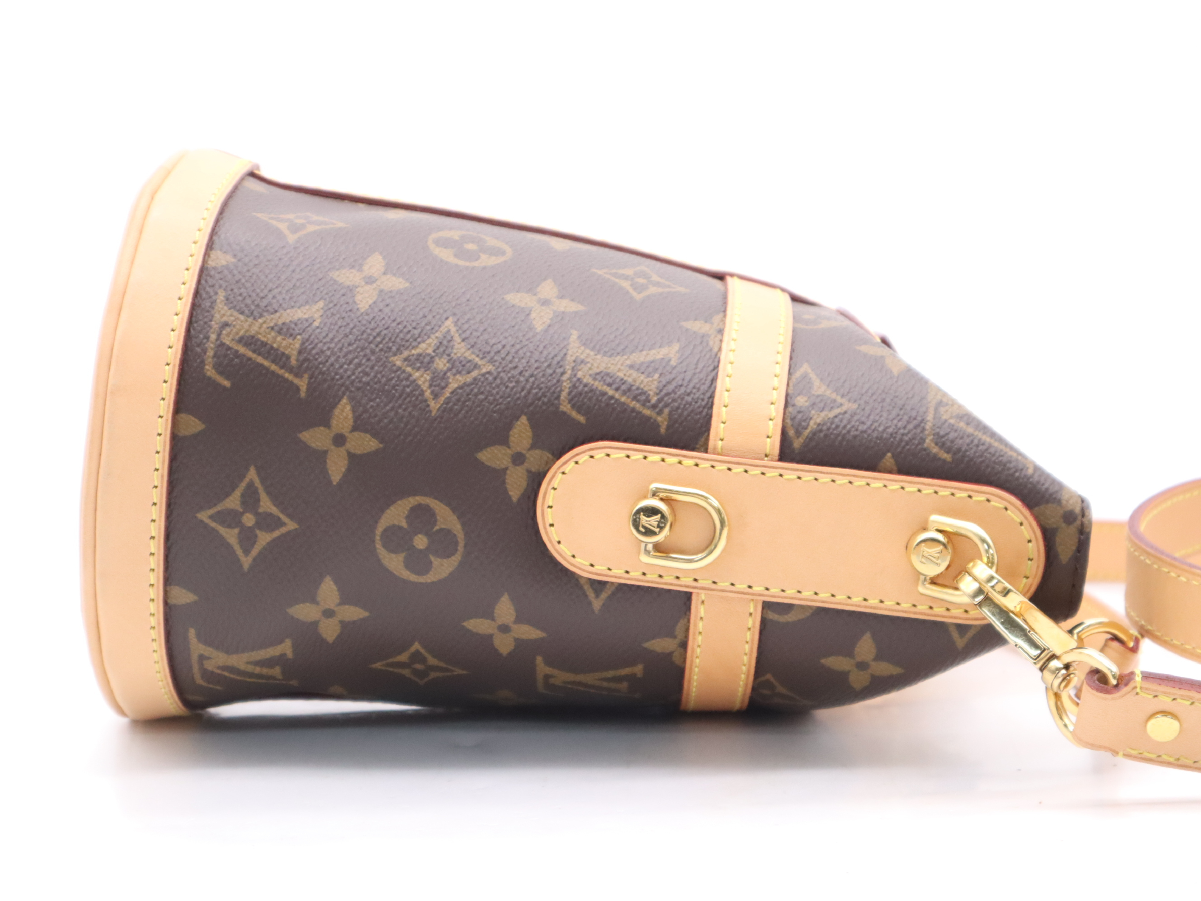M43587 Monogram Duffle Bag with Shoulder Strap (Handbag) — view 5