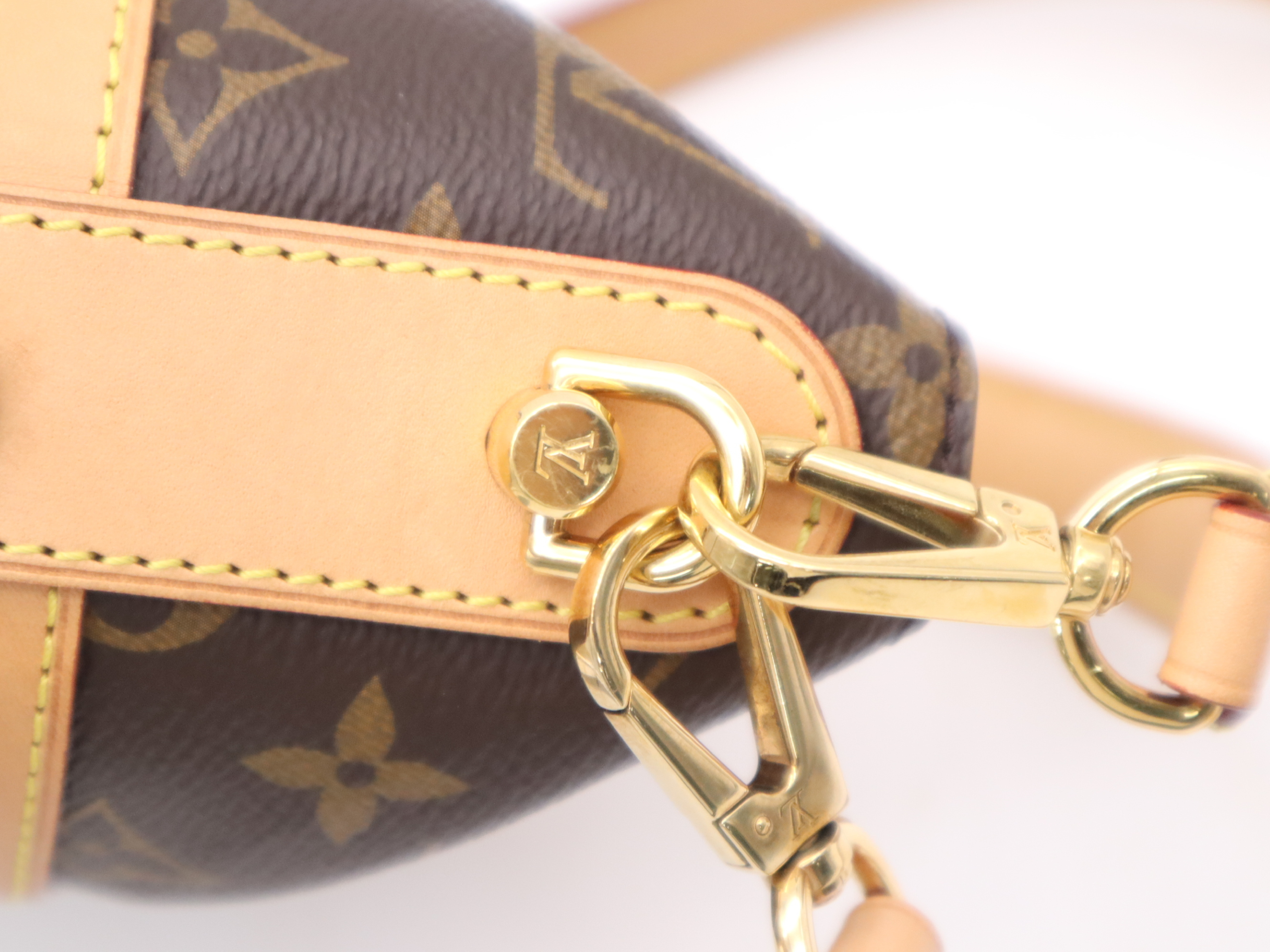 M43587 Monogram Duffle Bag with Shoulder Strap (Handbag) — view 7