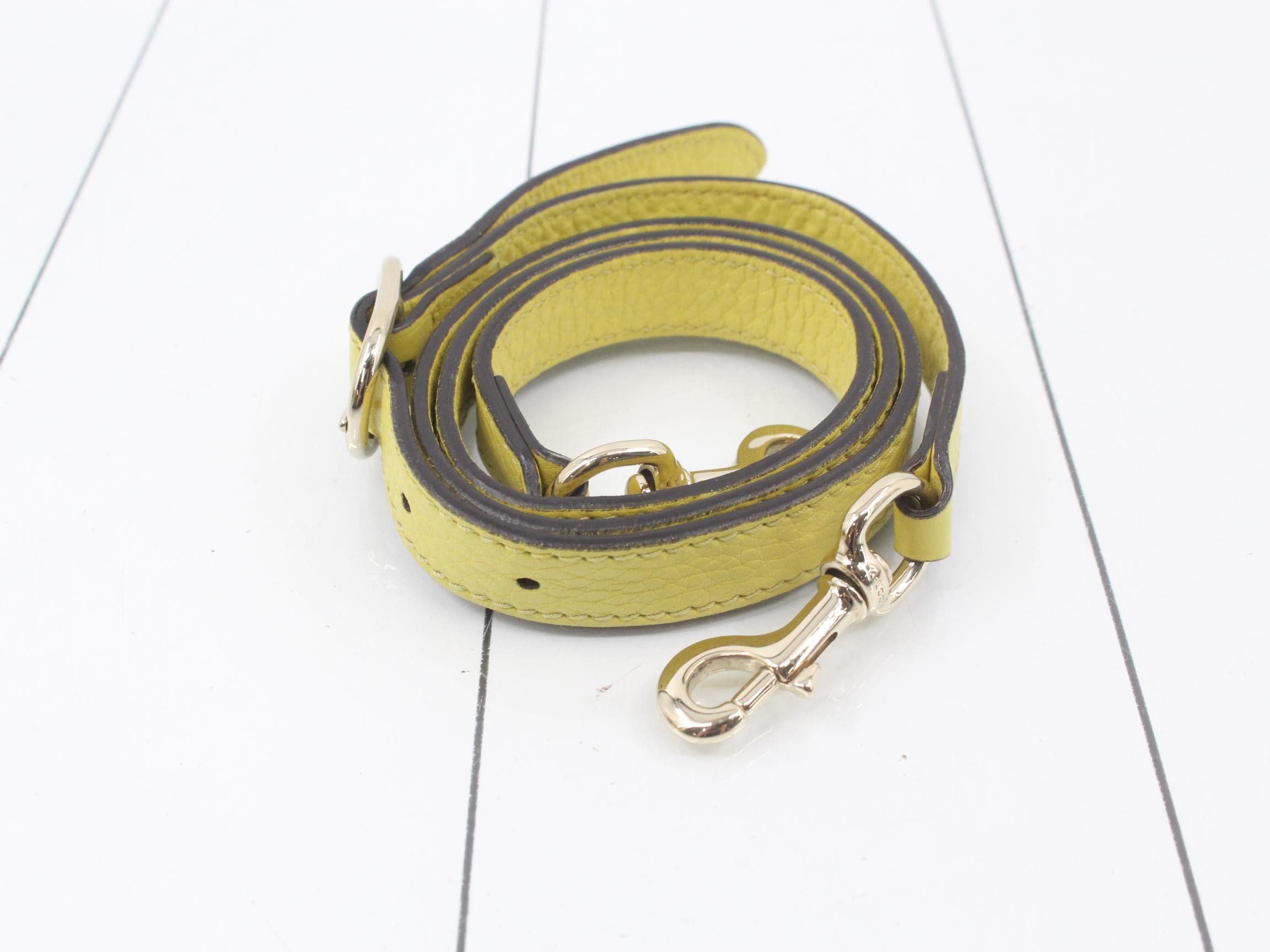 Authentic Gucci 2-Way Shoulder Bag, Women's, Bamboo Shopper, Yellow — view 7