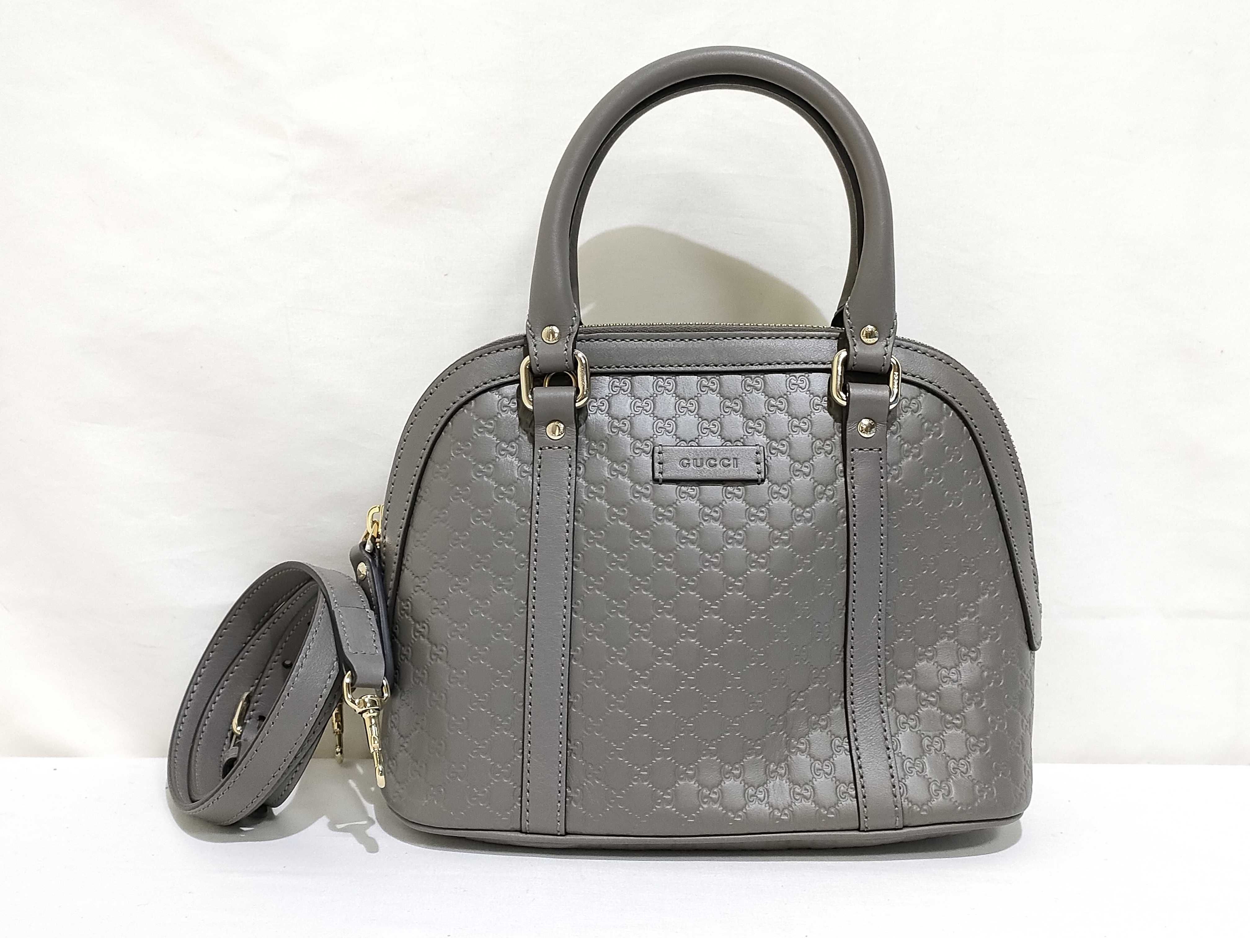 ID- Dome 24 Leather Grey Handbag SHW 449654-493075 Handbag