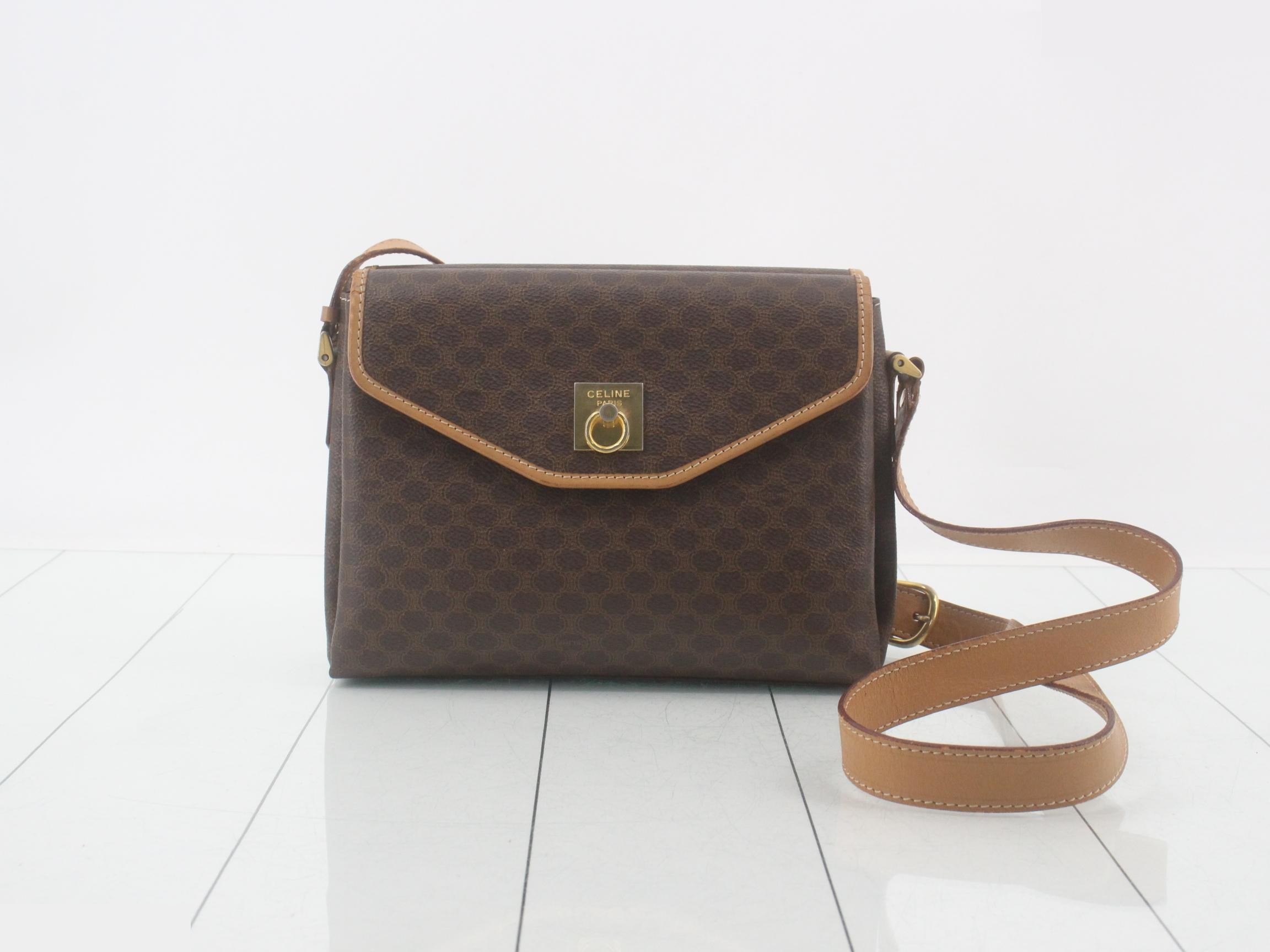 Macadam pattern shoulder bag