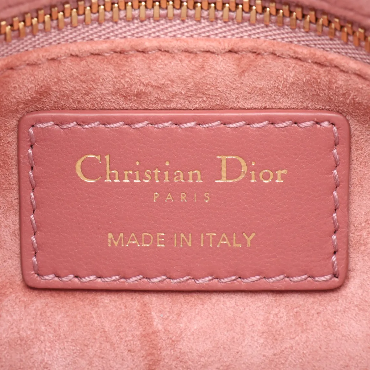 Cannage Lady Dior Mini Velour x Leather 2-Way Handbag Pink — view 10