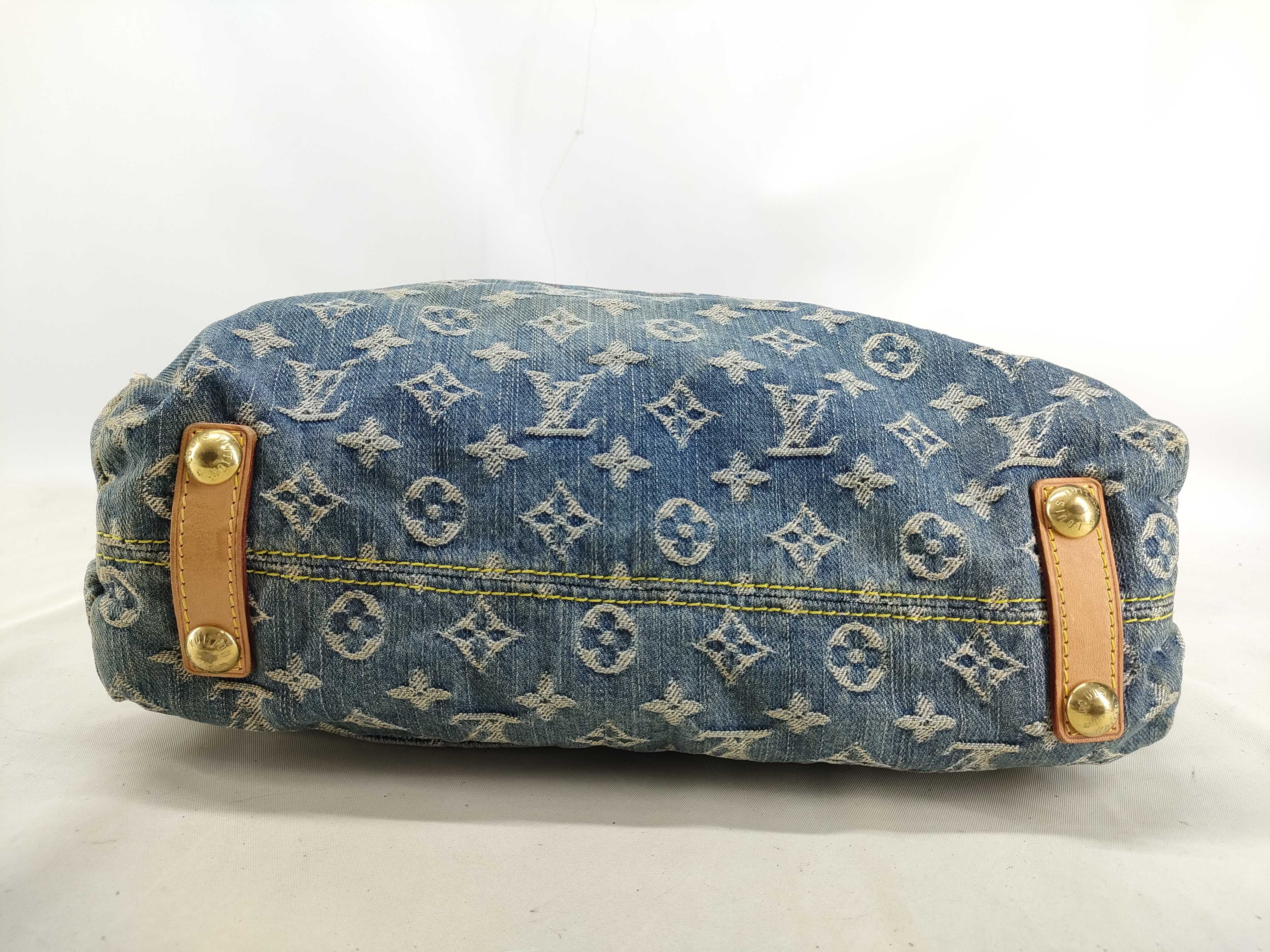 Monogram Denim Baggy Shoulder Bag — view 3