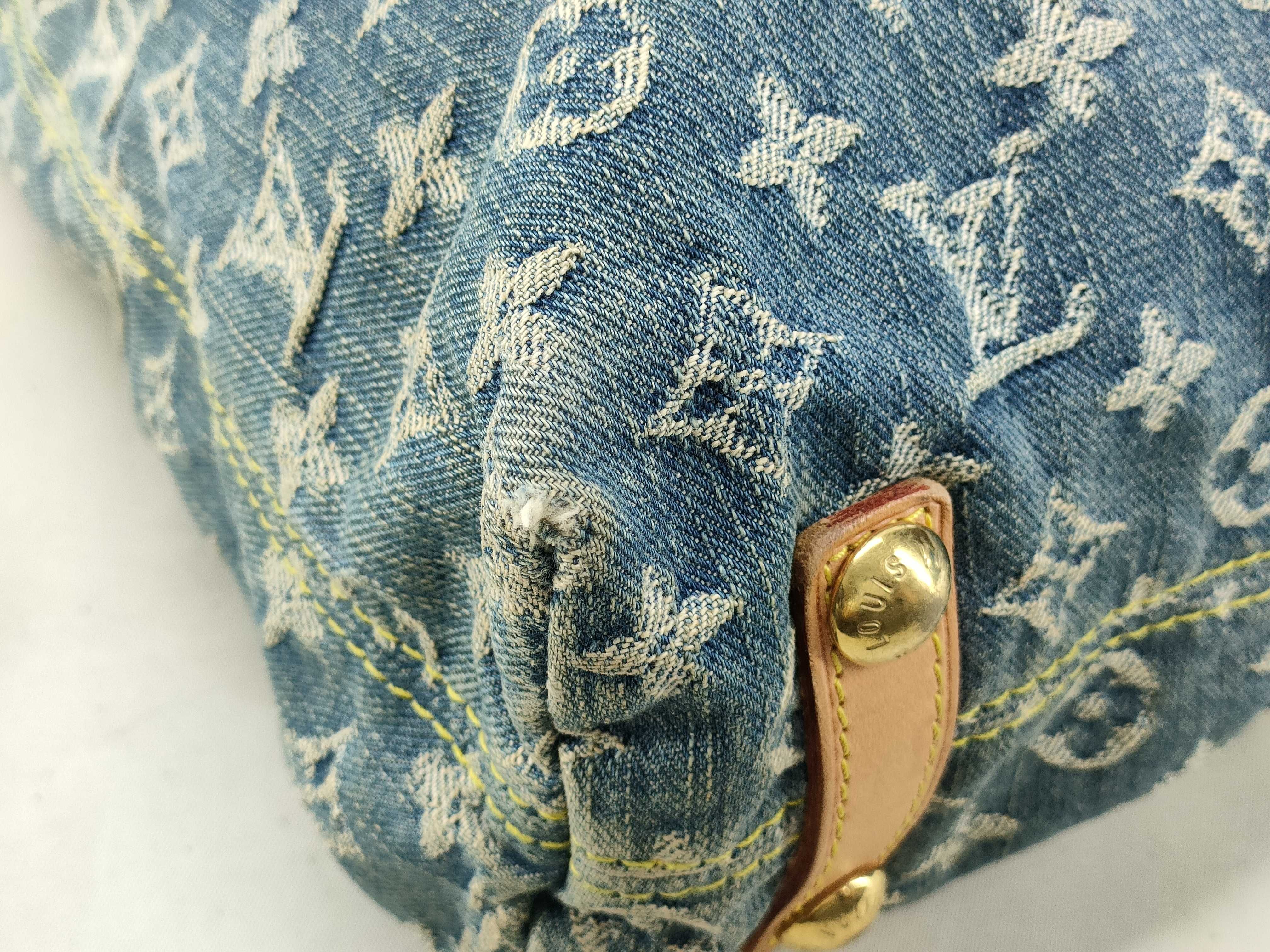 Monogram Denim Baggy Shoulder Bag — view 4