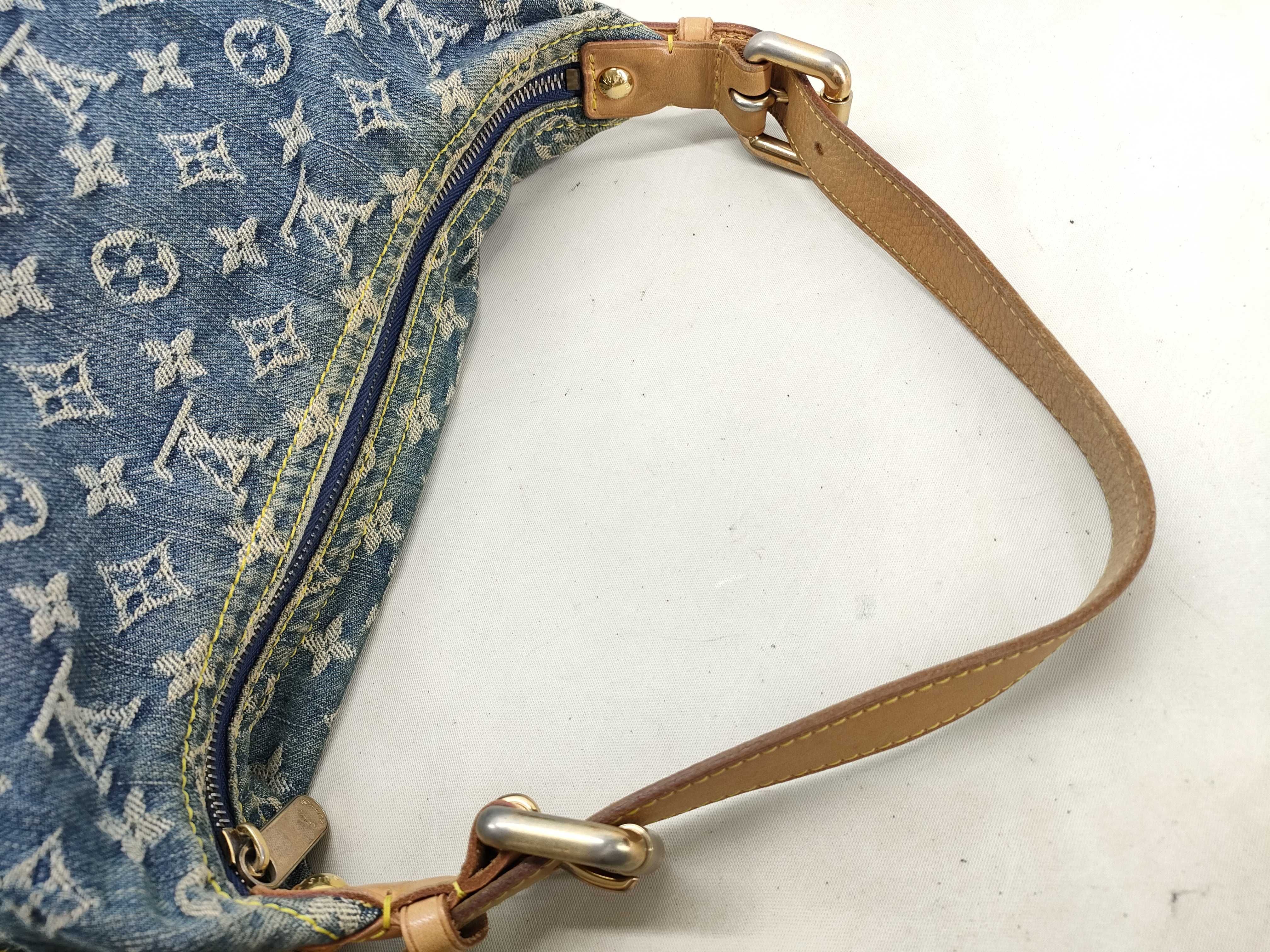 Monogram Denim Baggy Shoulder Bag — view 5