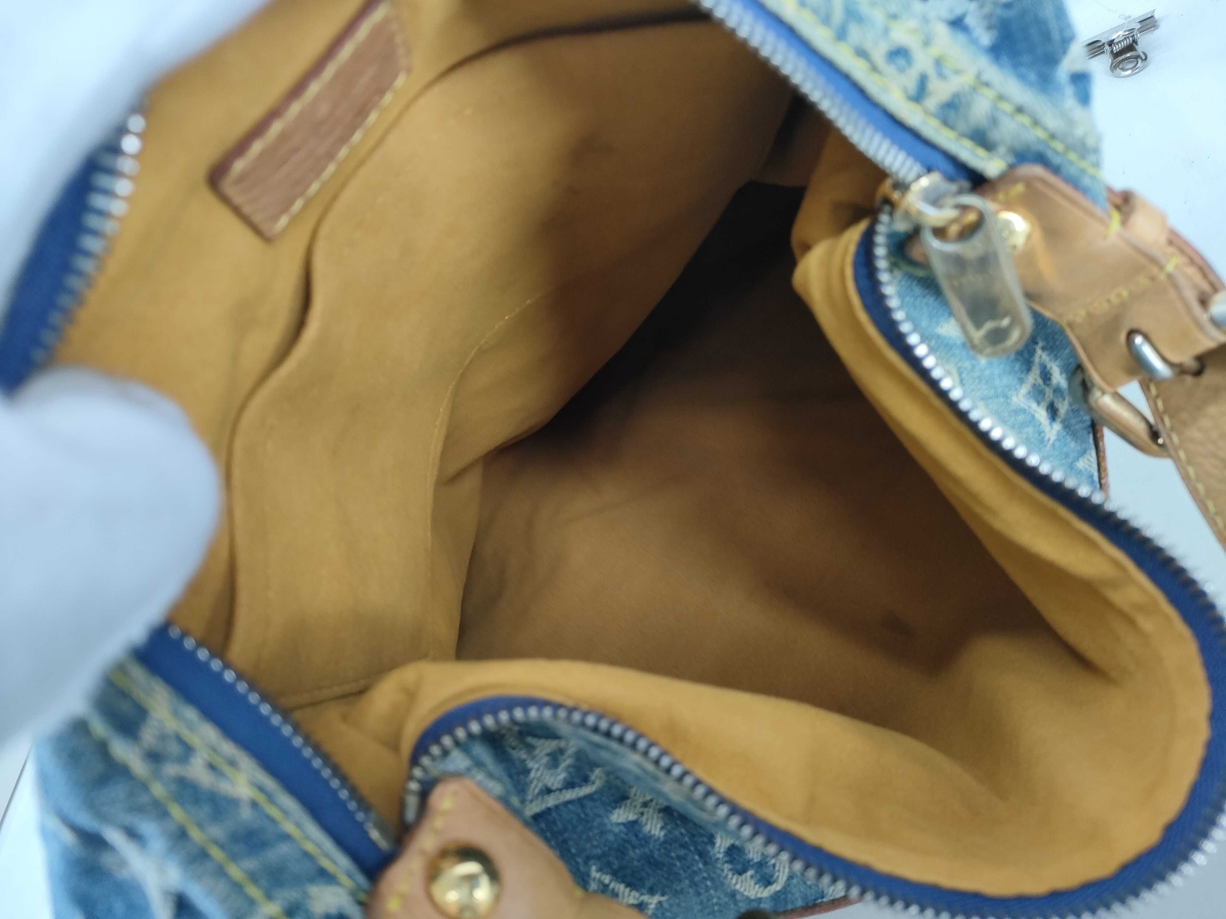 Monogram Denim Baggy Shoulder Bag — view 10