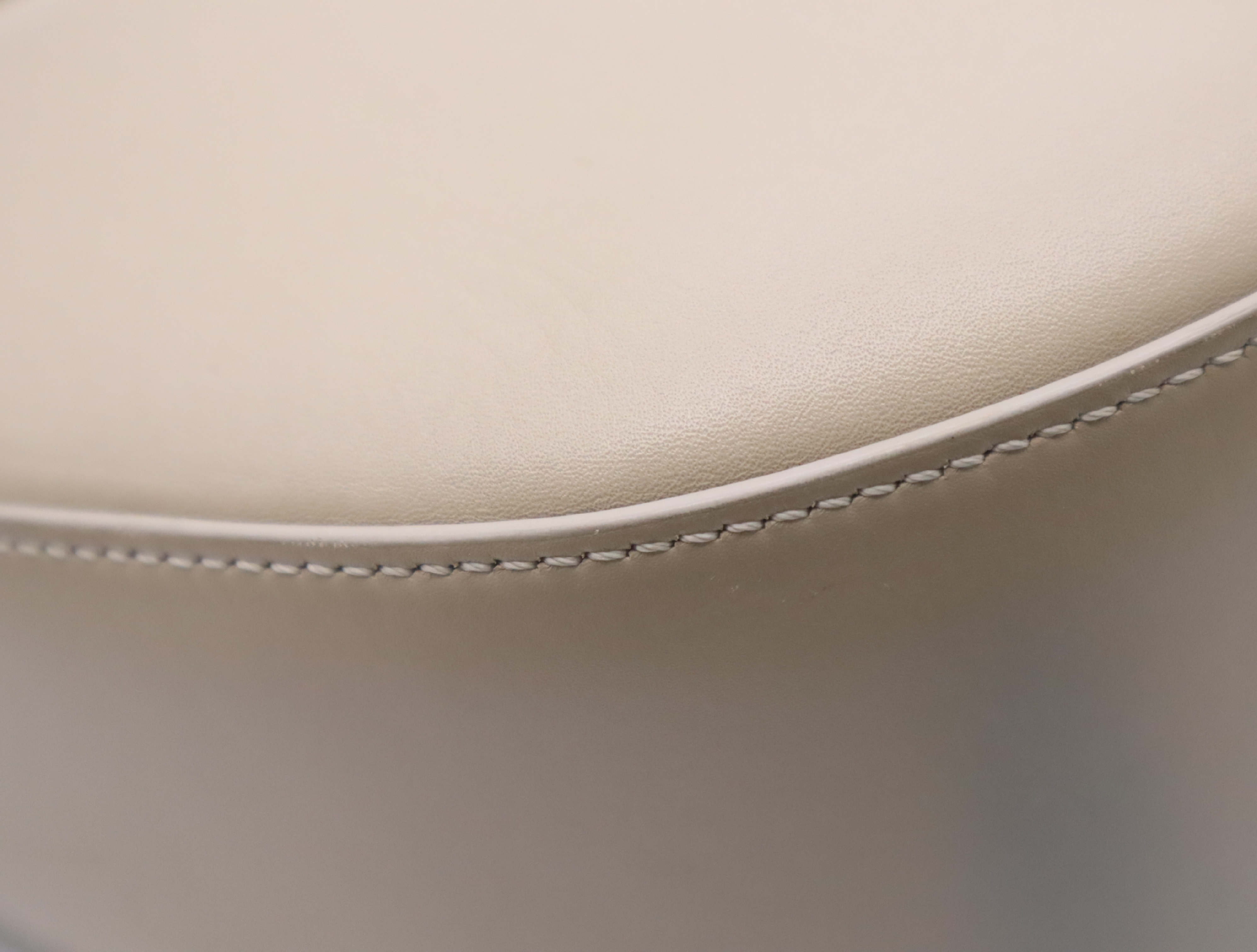 Leather Luna Shoulder Bag, Beige, with Dust Bag. — view 6