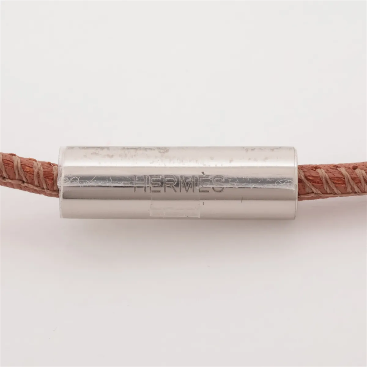 Loop Grand Necklace, Aluminum x Leather, Brown x Bronze, — view 4