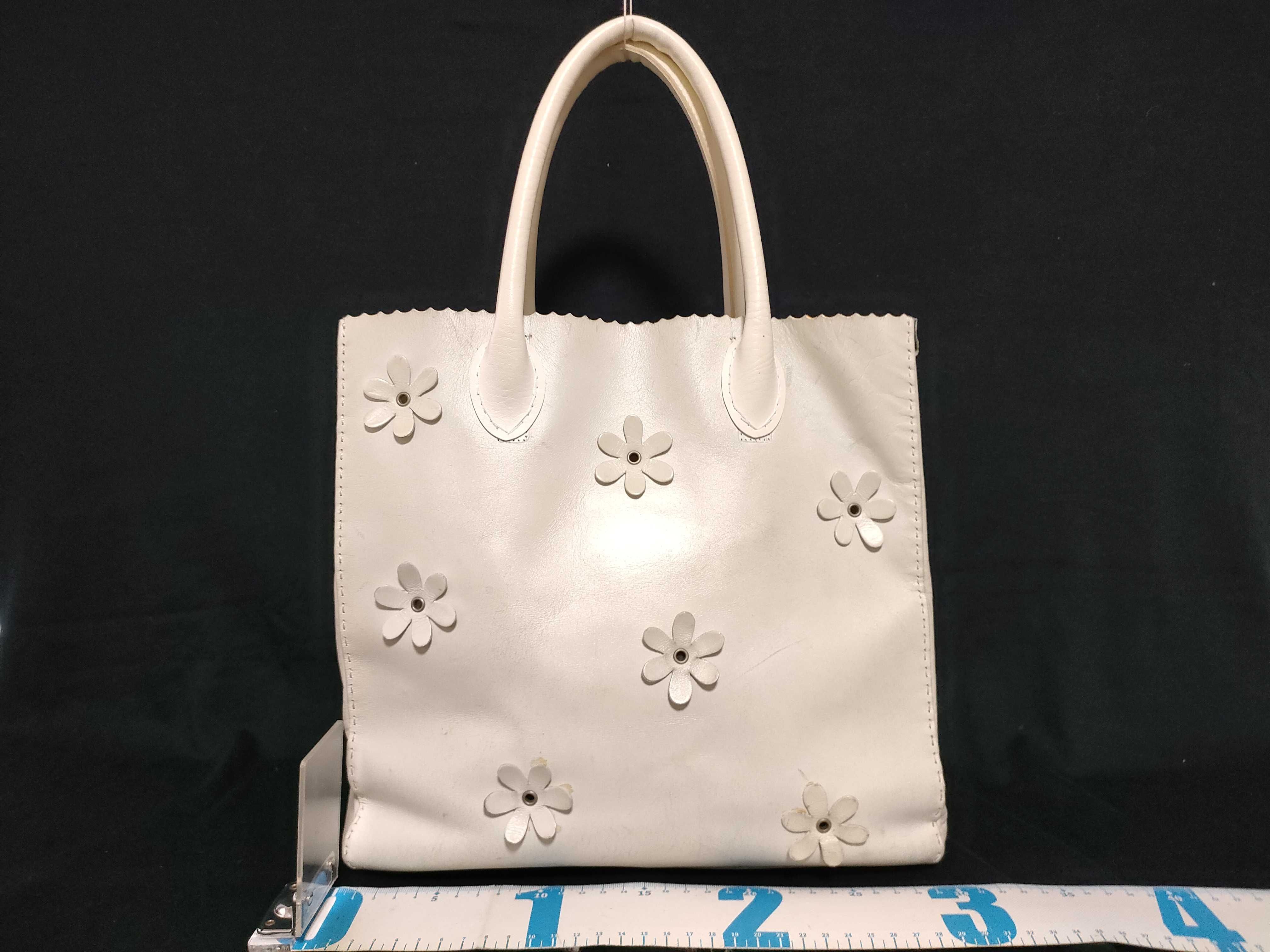 White Tote Bag Flower Tote Bag — view 2