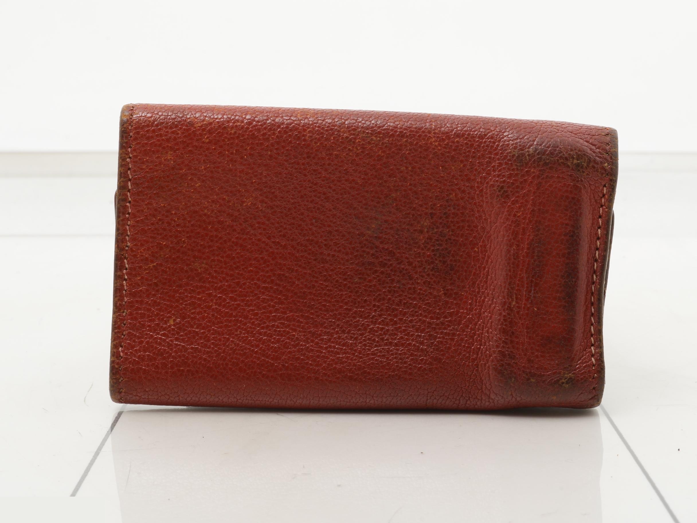 Leather 4-ring key case with G stamp — view 2