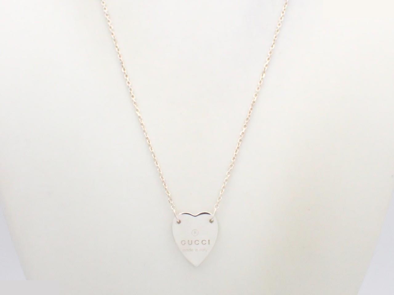 Logo heart necklace, 925 sterling silver, 8.2g, chain approximately 48cm. — view 3