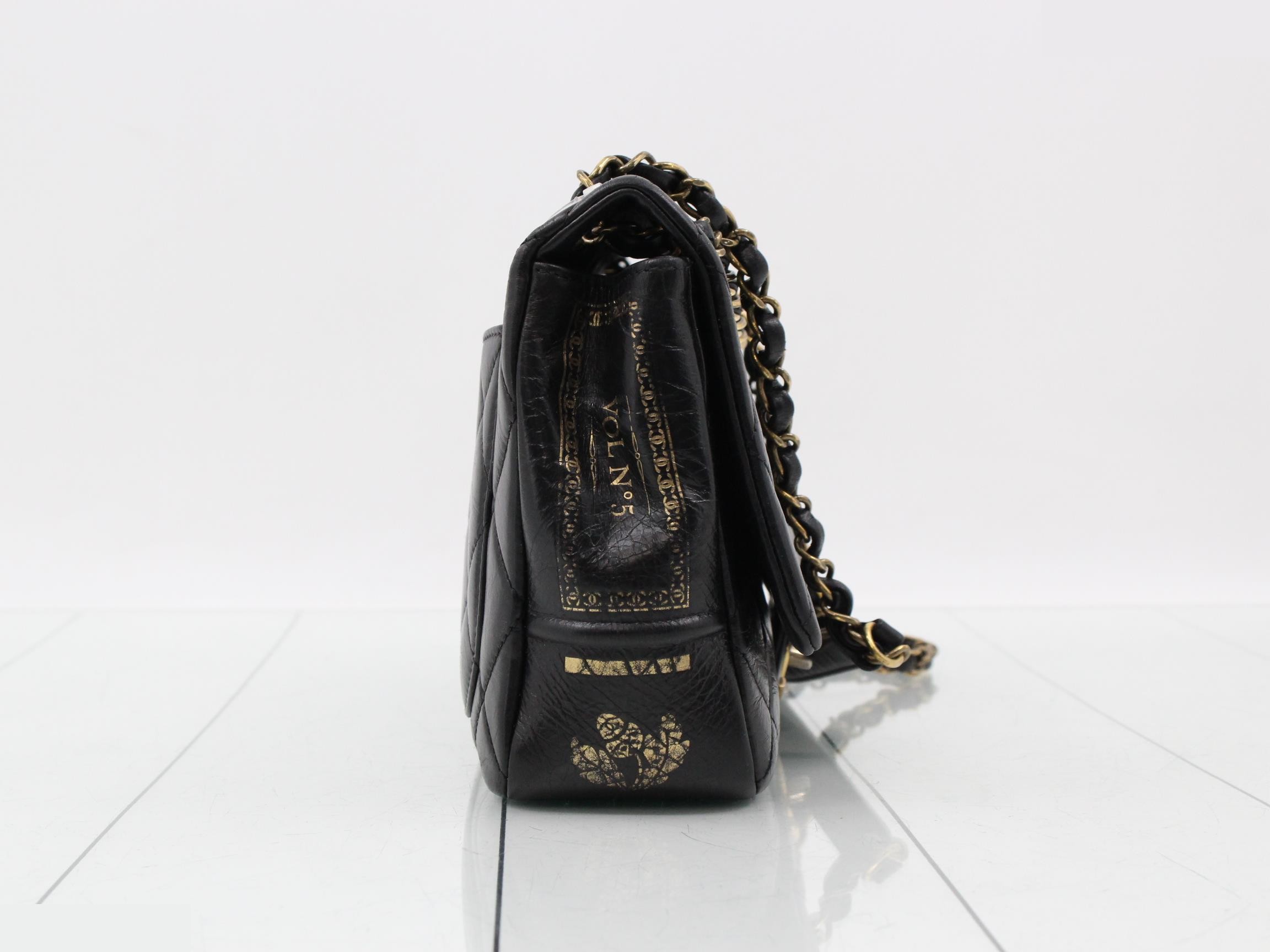 Coco Mark Turnlock Chain Shoulder Bag, Black — view 4