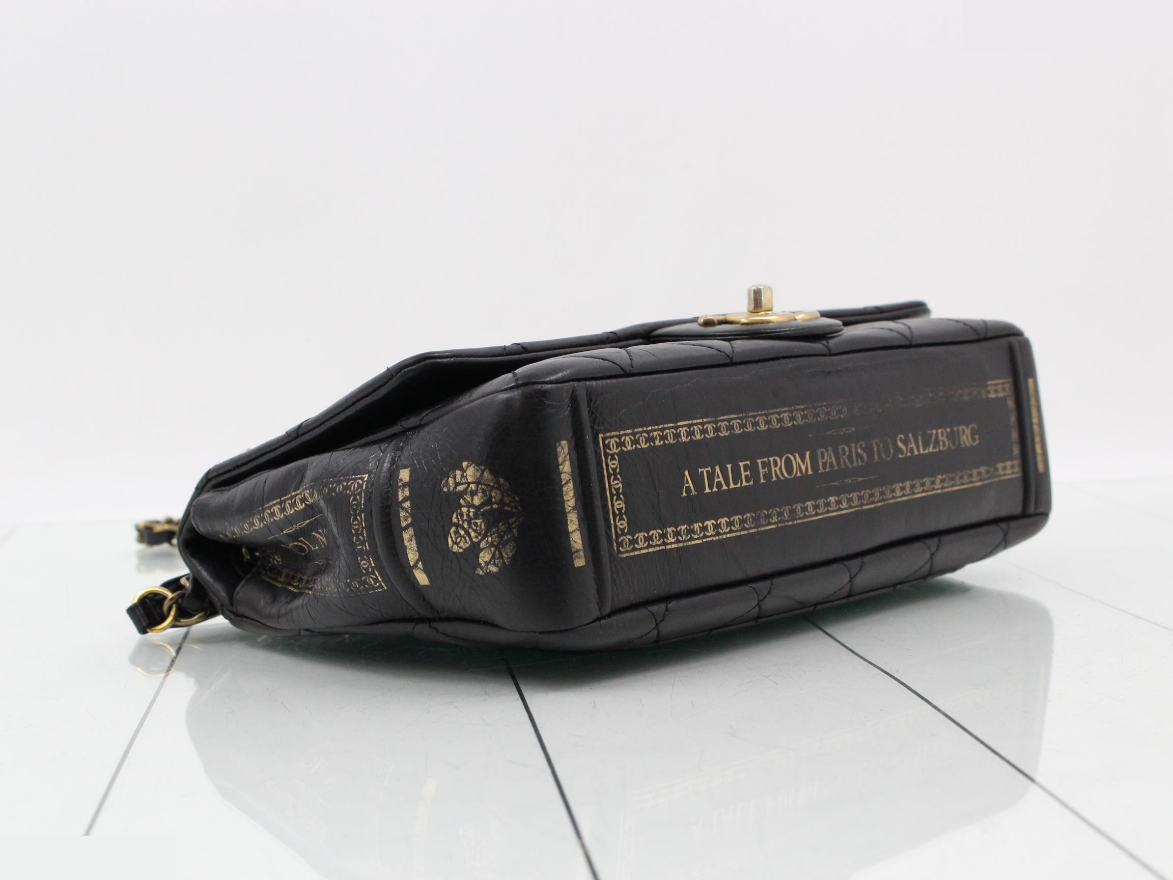 Coco Mark Turnlock Chain Shoulder Bag, Black — view 5
