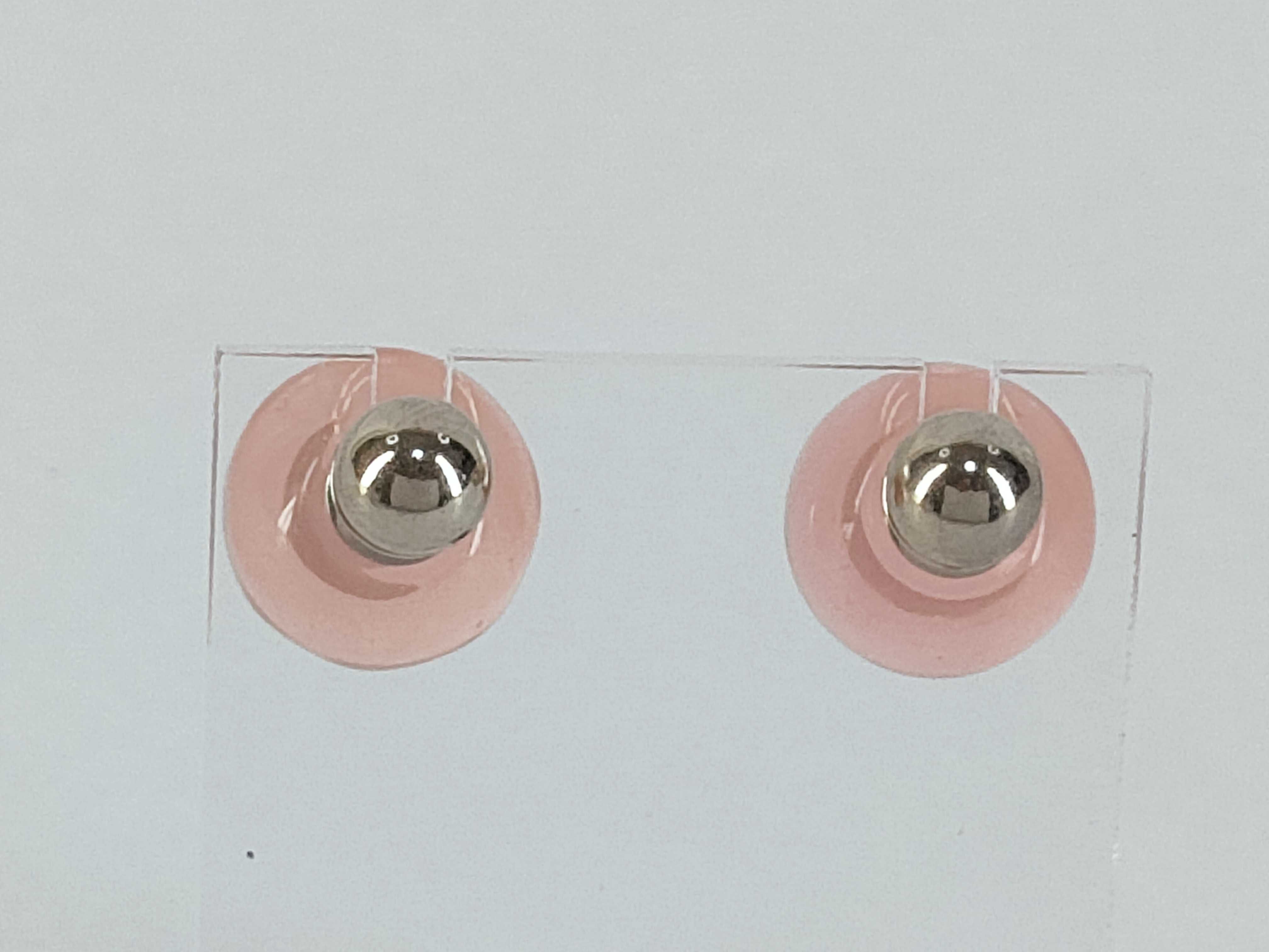 Tribal Clear Ball Earrings