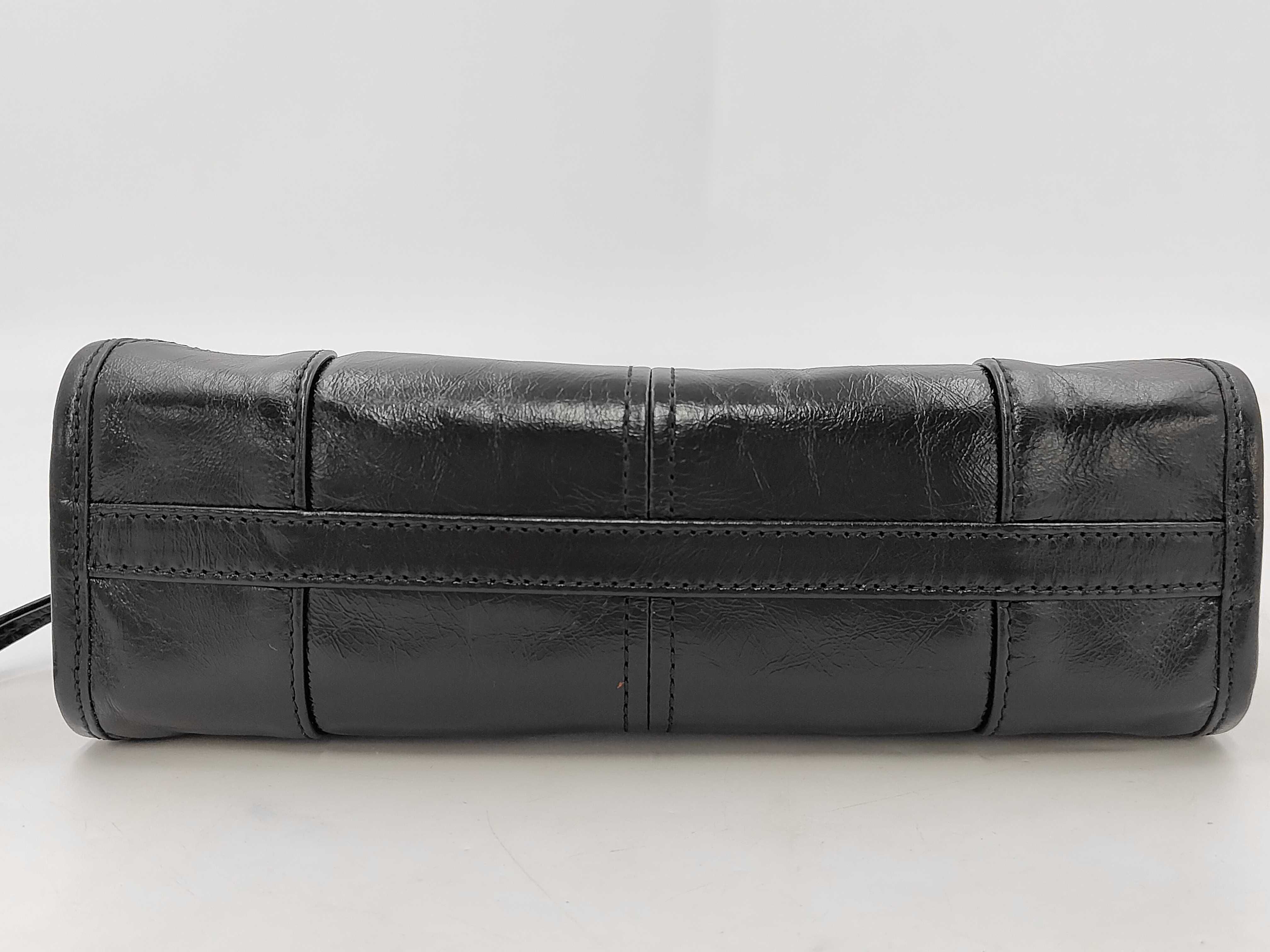 Bonnie Triangle Logo Leather Black Handbag — view 3