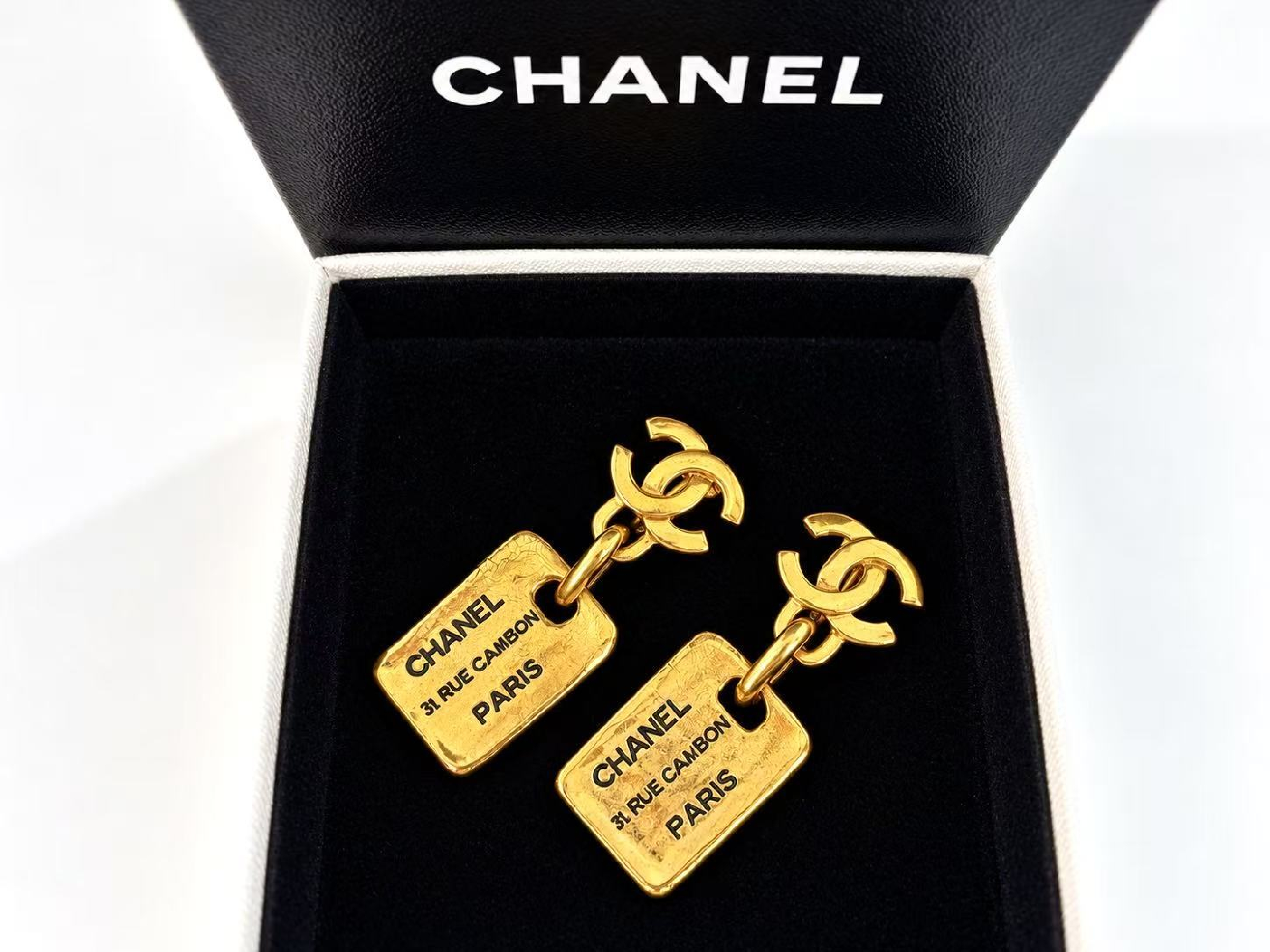 Coco Mark Gold Earrings — view 2
